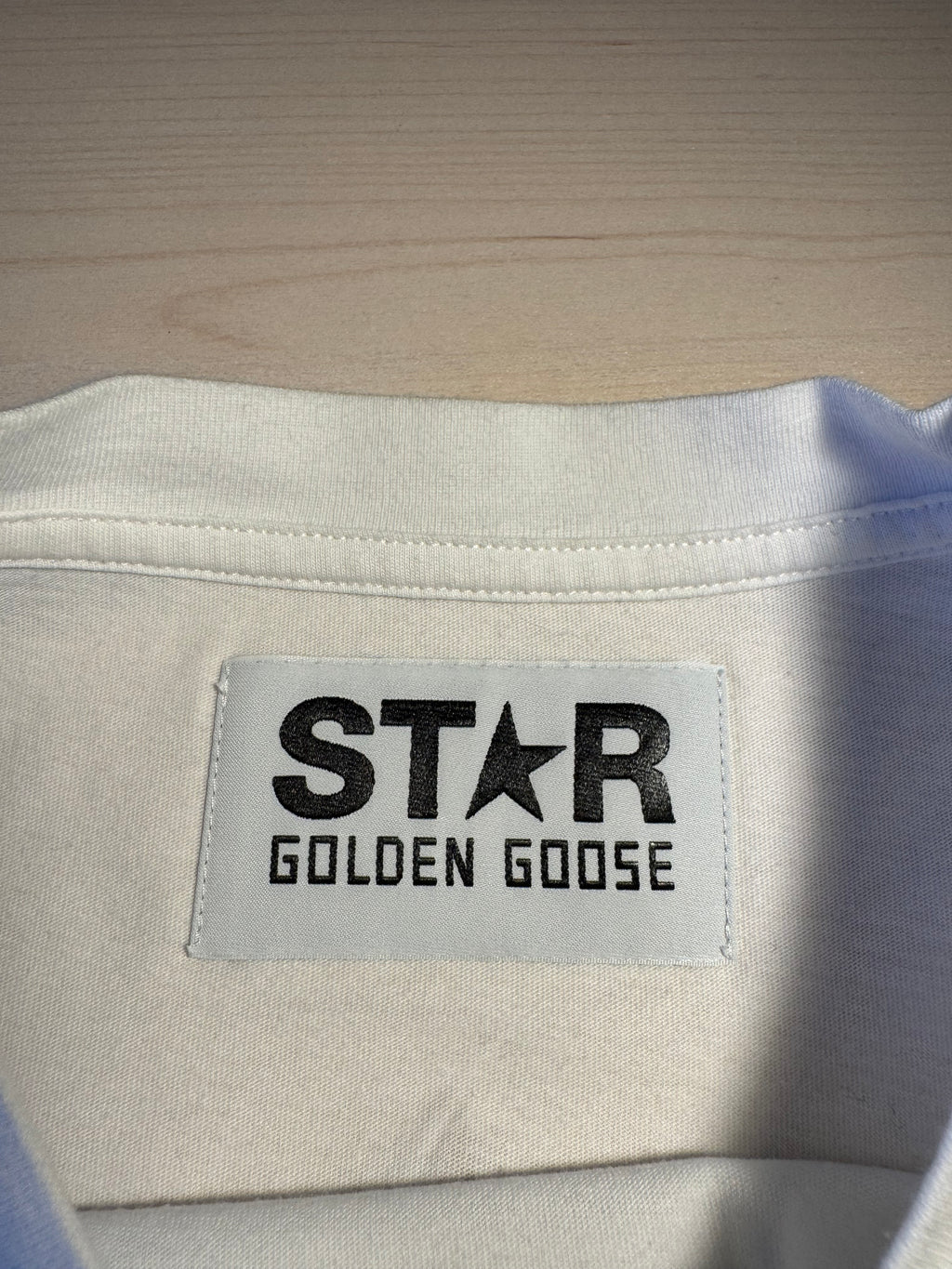 Maglia Golden Goose Star bianca stella oro retro