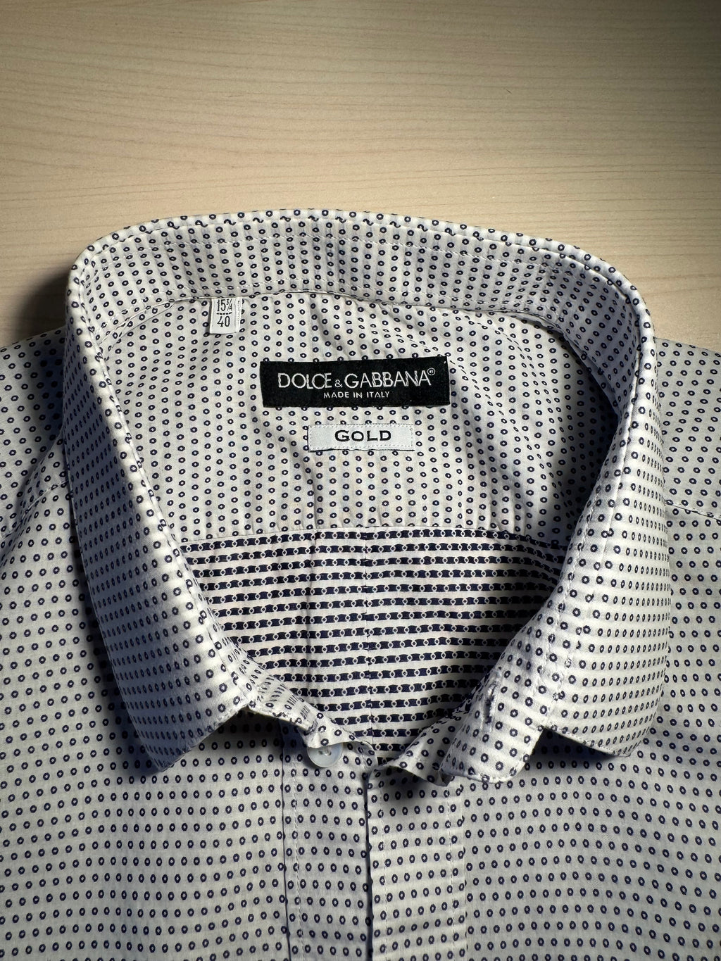 Camicia Dolce e Gabbana Gold a pois