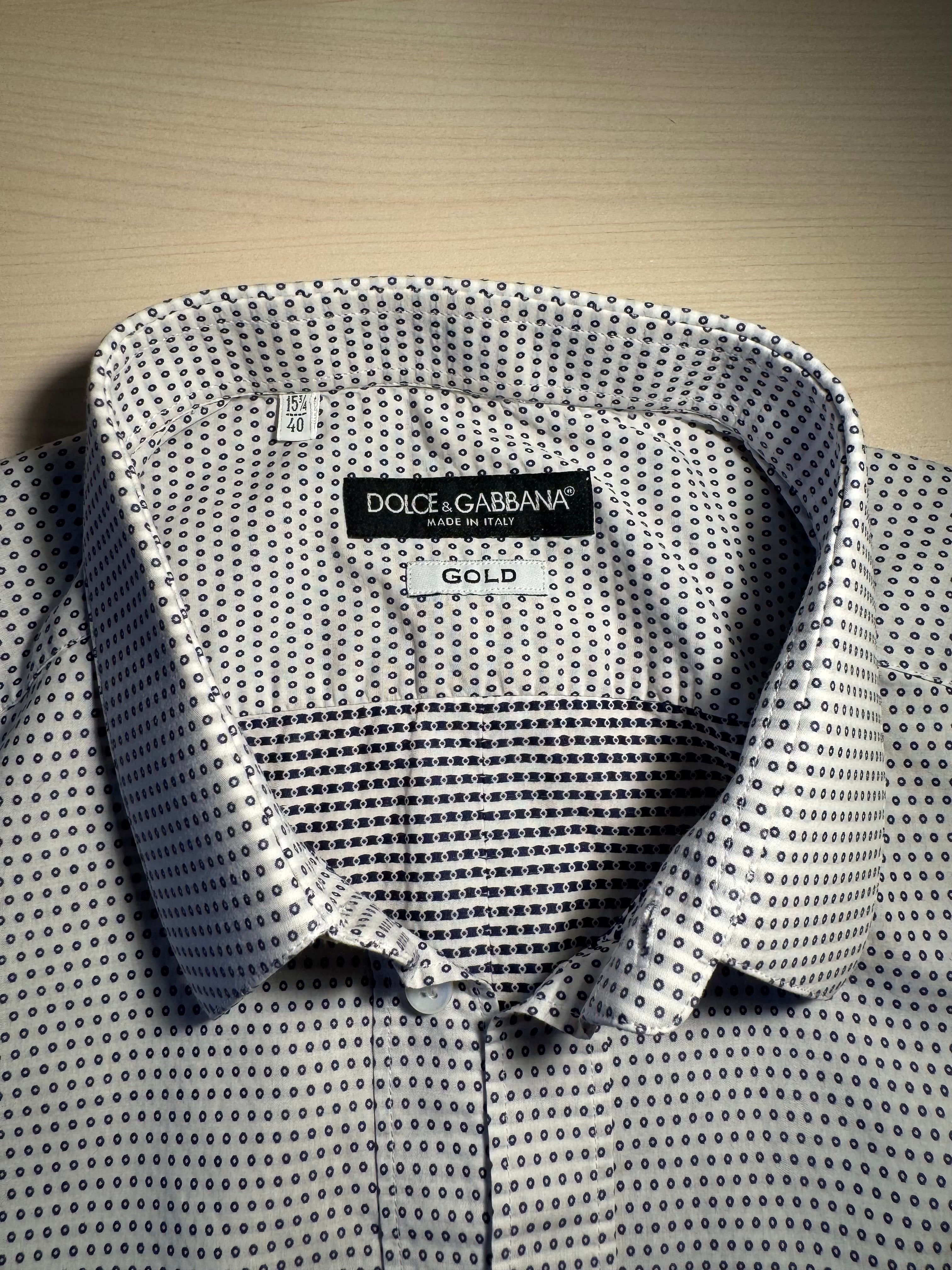 Camicia Dolce e Gabbana Gold a pois