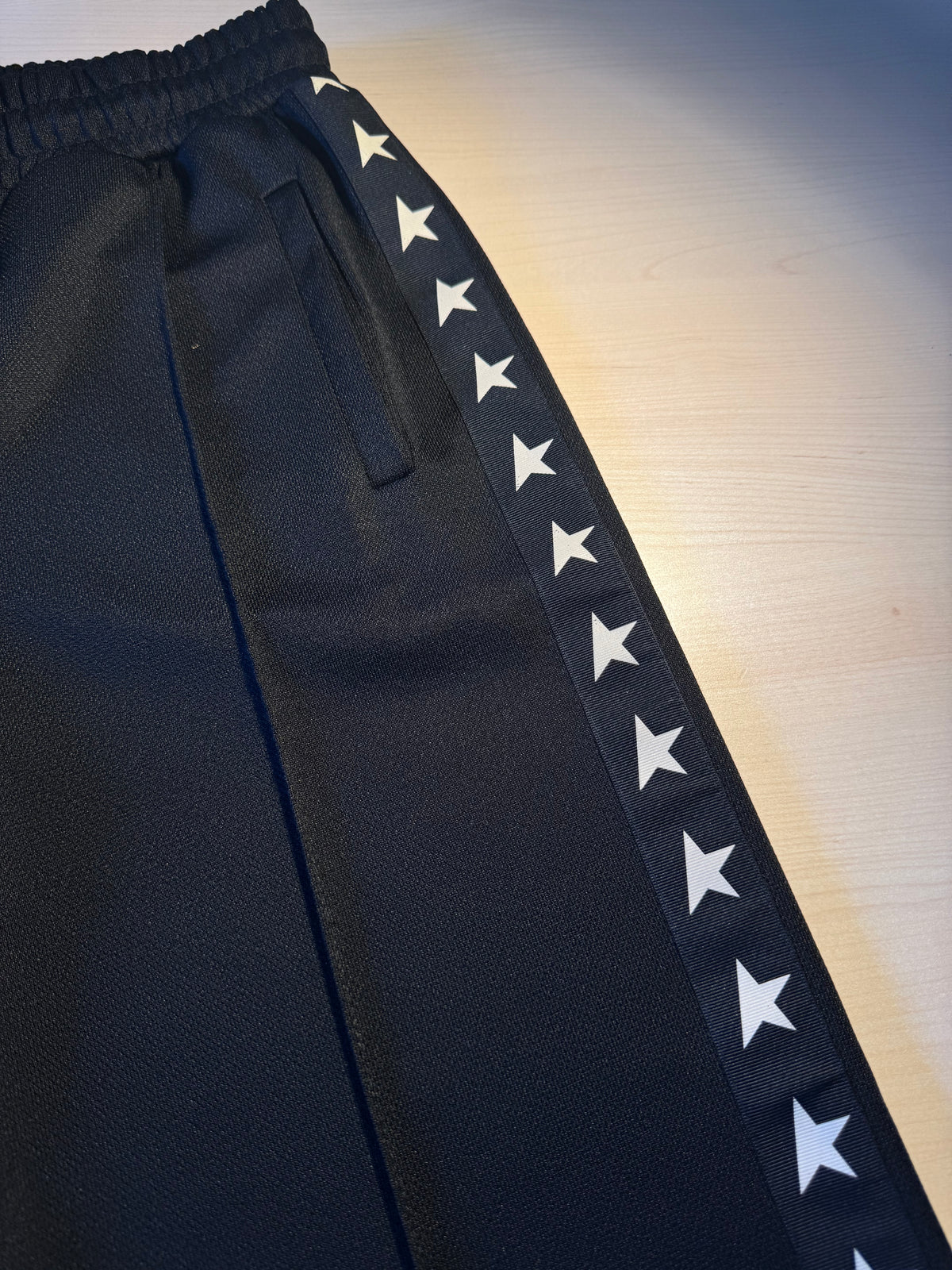 Pantaloni Golden Goose Star jogging neri stelline laterali