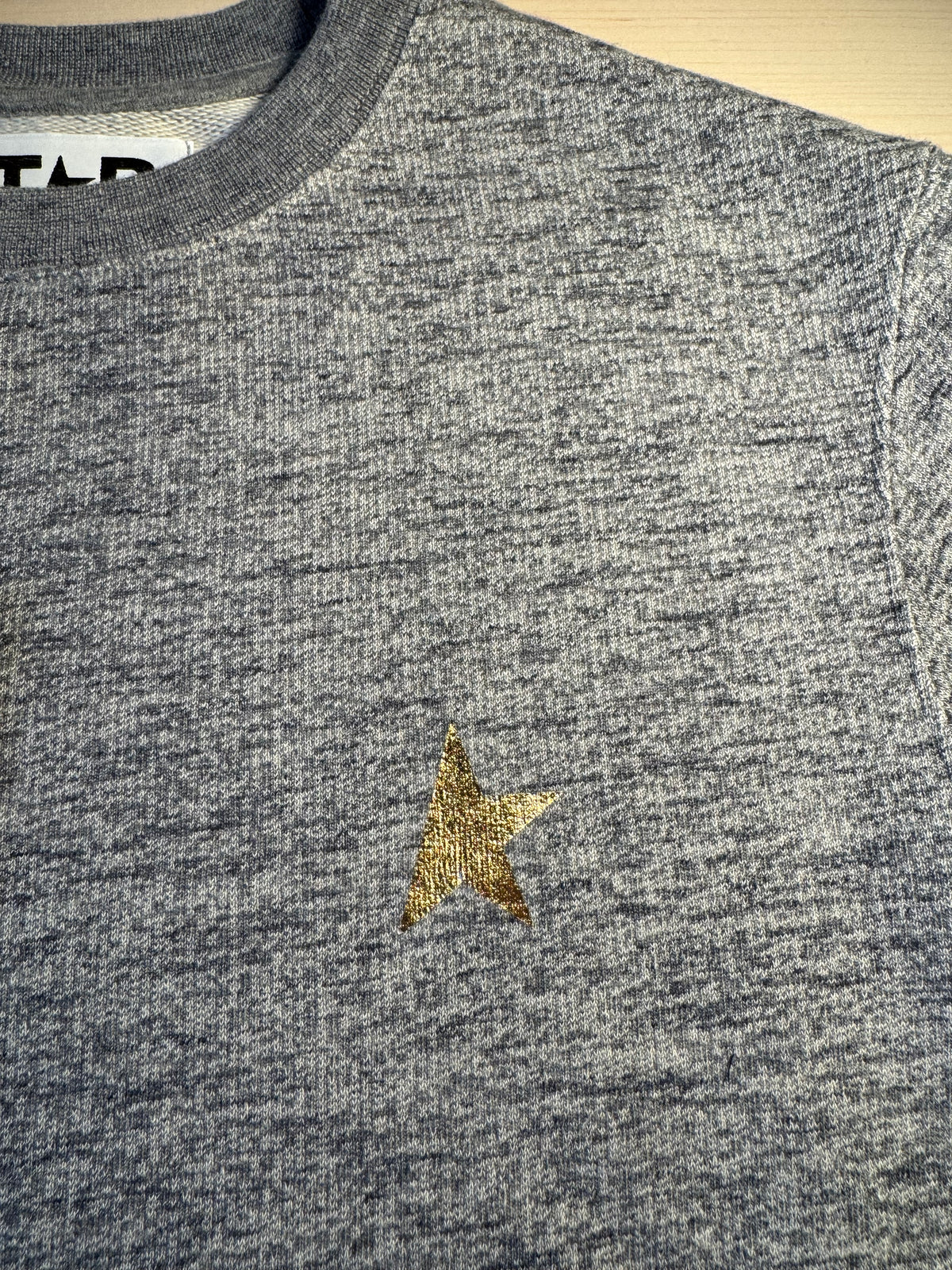 Felpa Golden Goose Star grigia stella oro