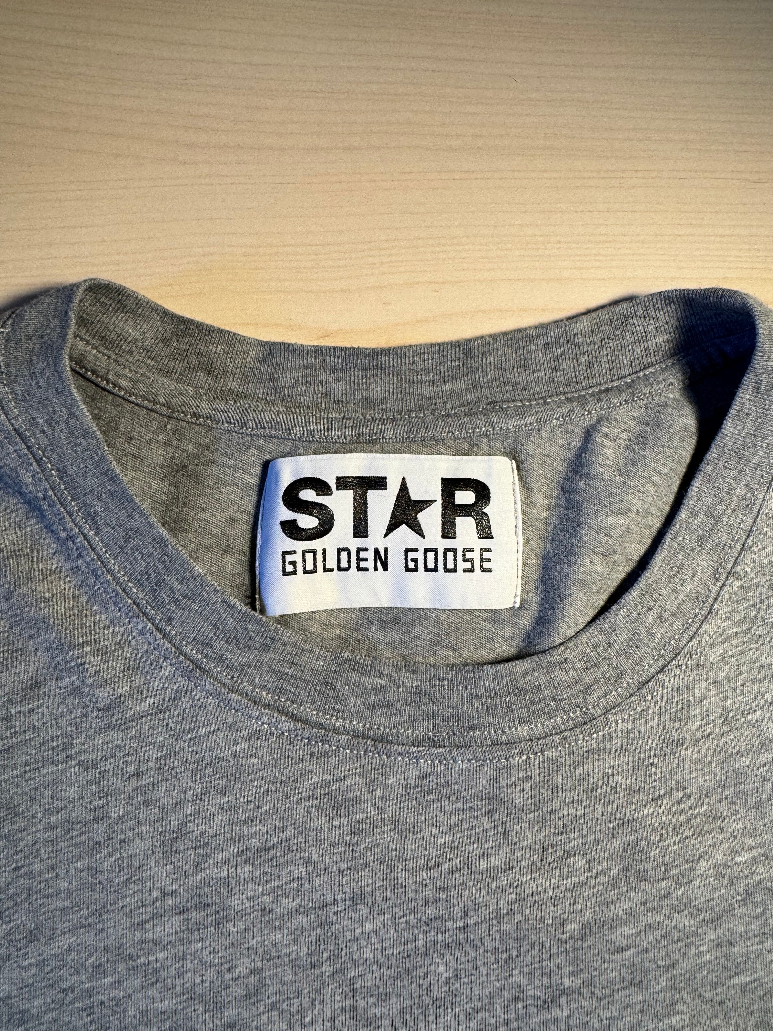 Maglia Golden Goose Star grigia stella oro retro tg XL