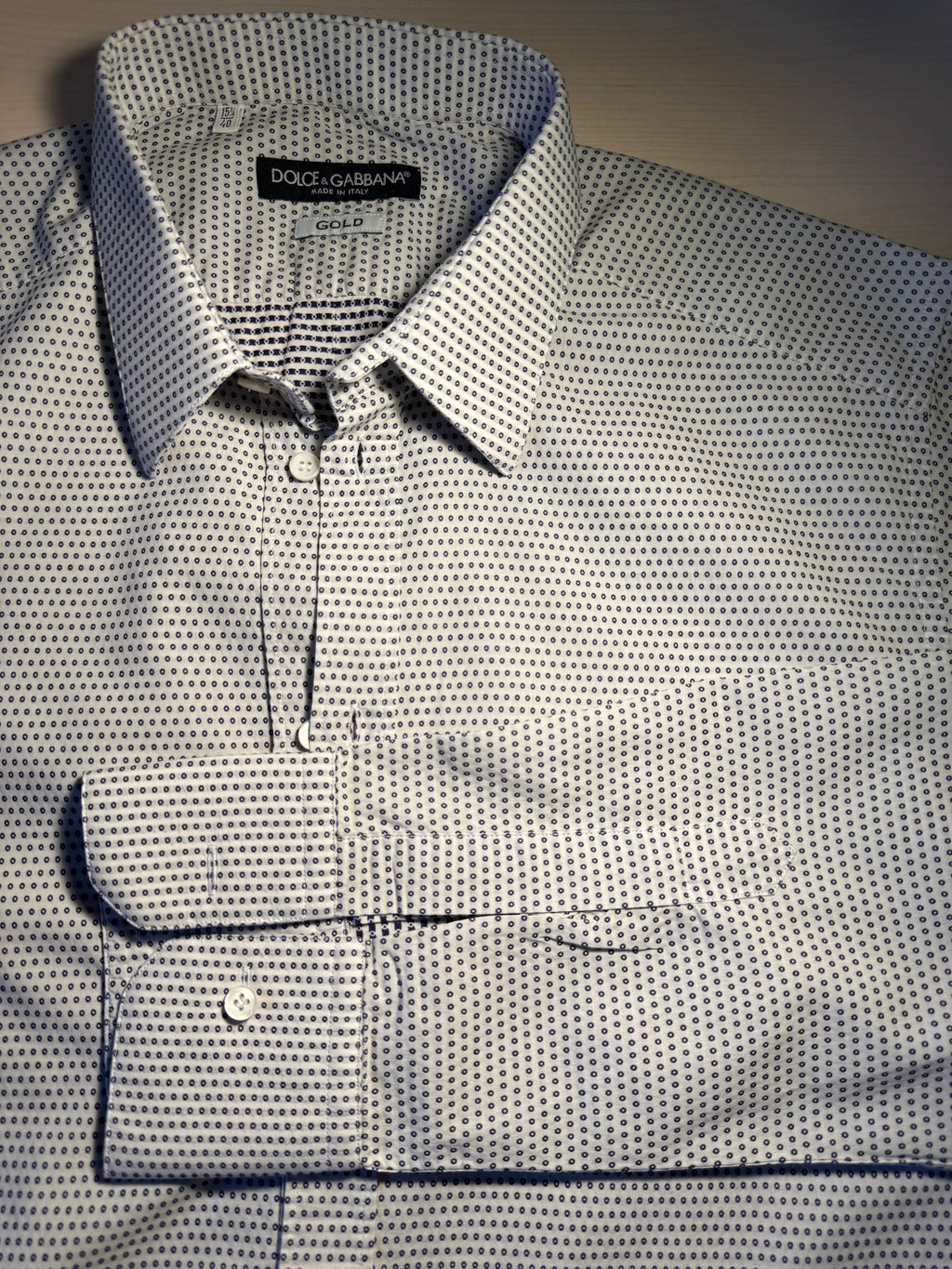 Camicia Dolce e Gabbana Gold a pois