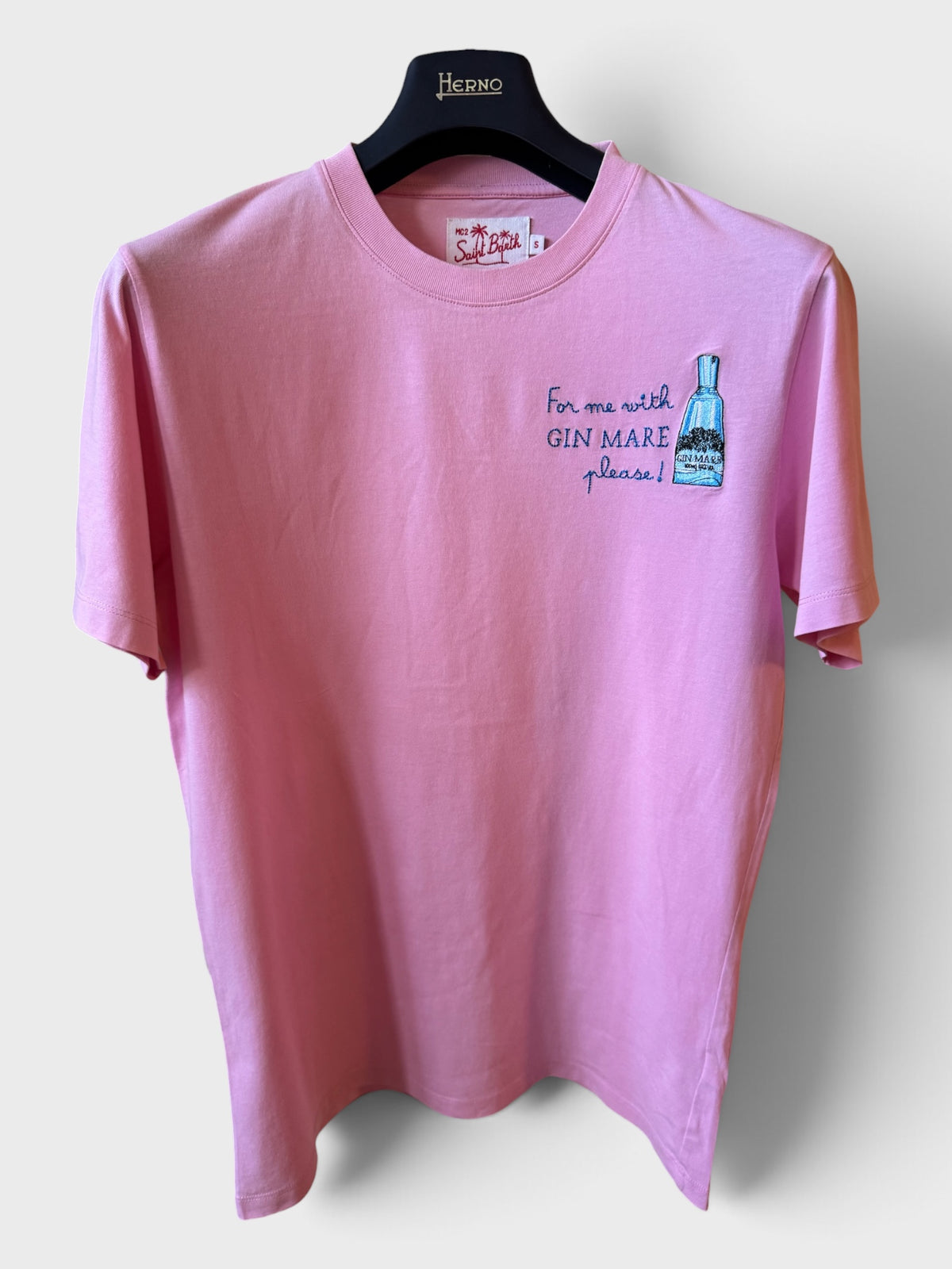Maglia Saint Barth "For Me With Gin Mare Please” rosa
