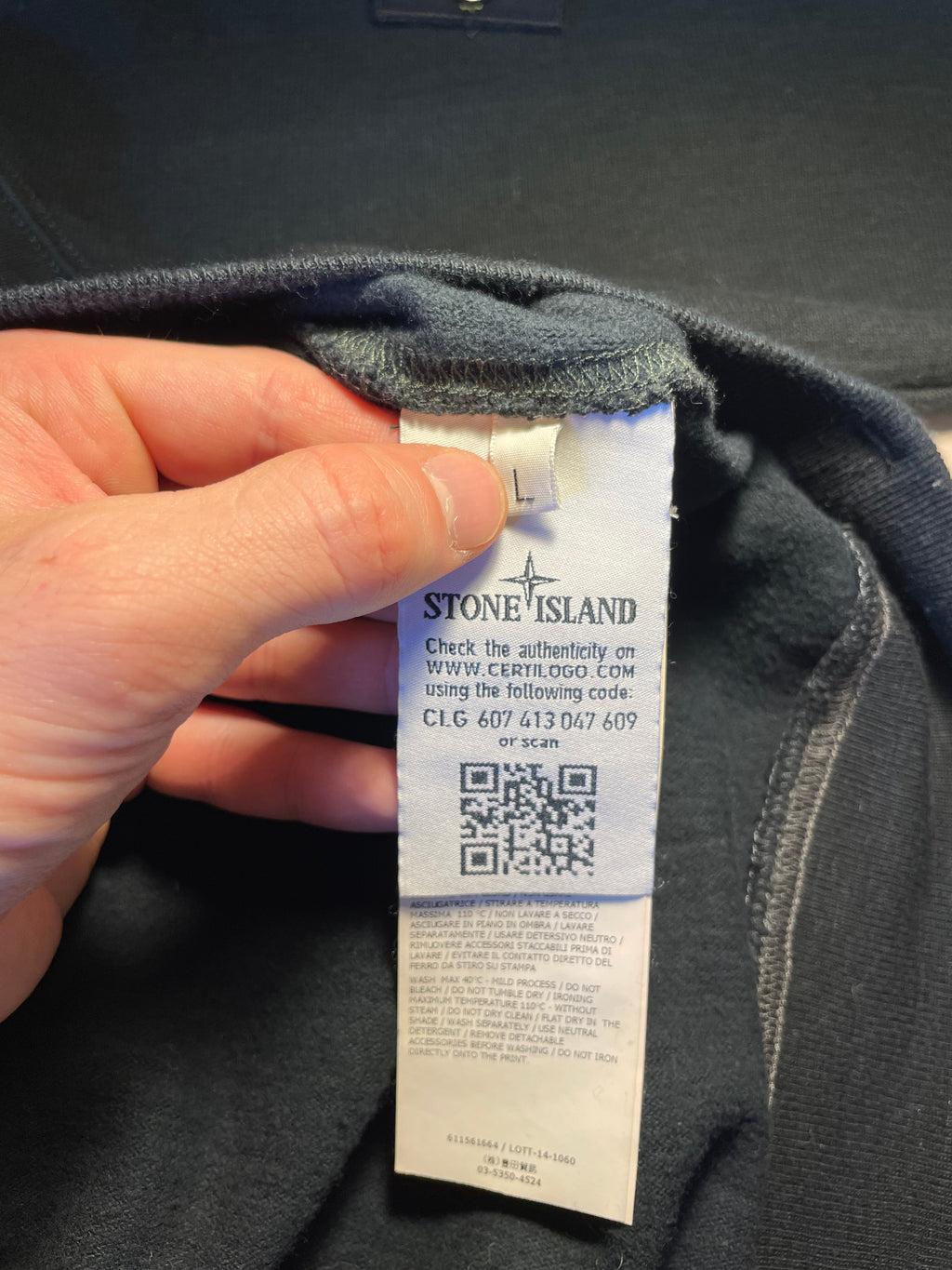 Felpa Stone Island con zip verde scuro