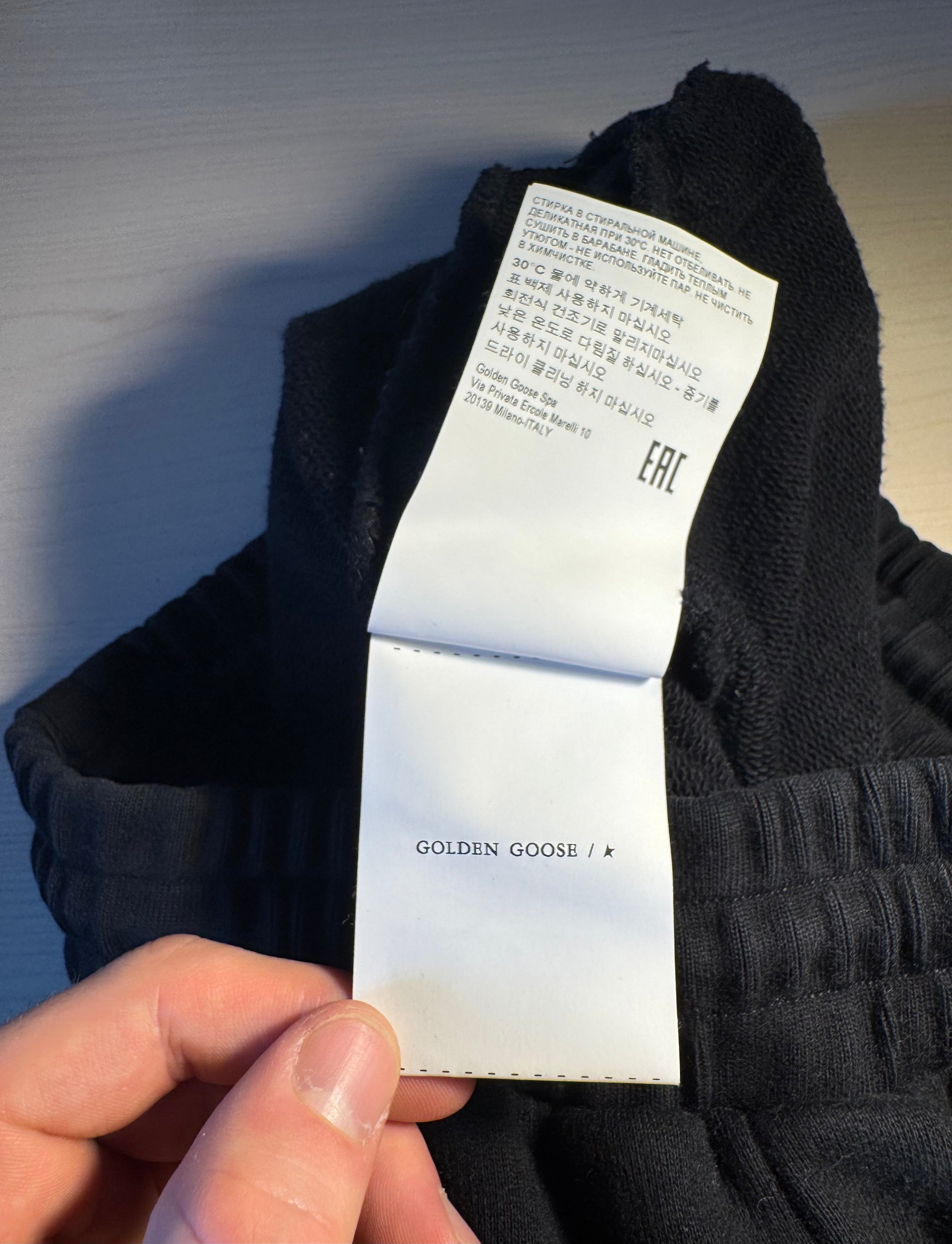 Pantaloni Golden Goose Star neri stella nera