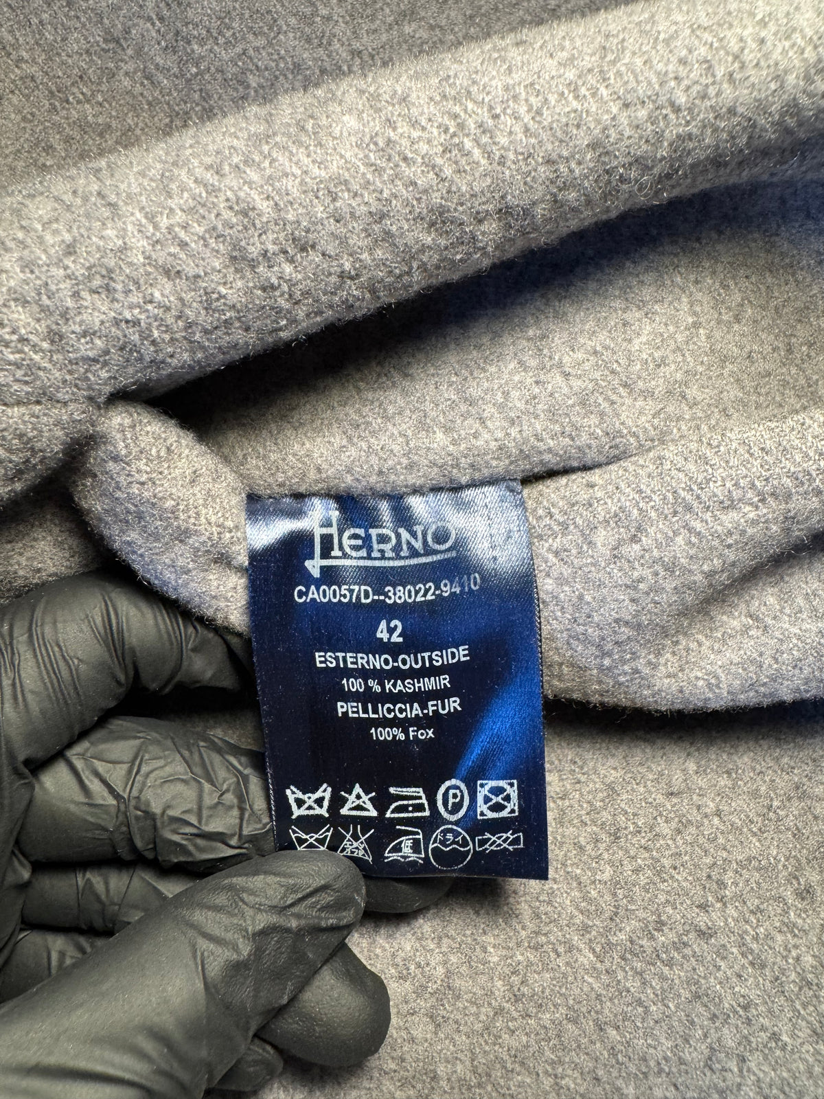 Cappotto Herno 100% cachemire grigio