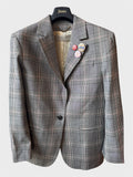 Blazer Golden Goose quadri grigio misto lana