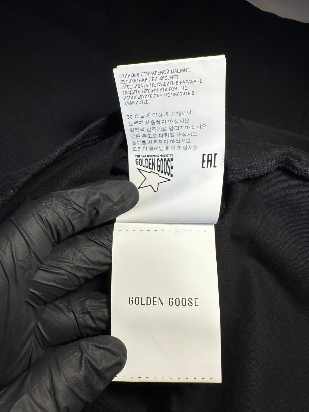 Maglia Golden Goose nera trattamento distressed