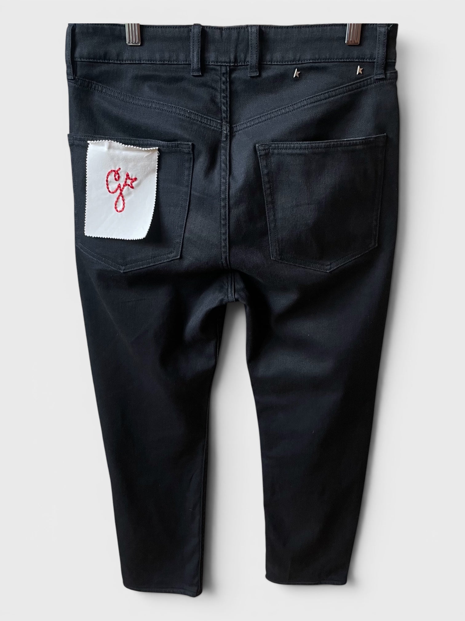 Jeans Golden Goose con patch neri