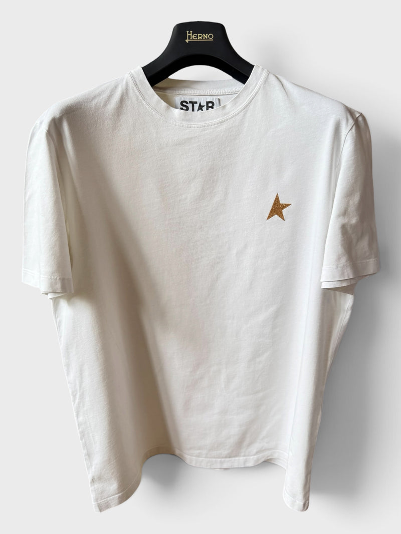 Maglia Golden Goose Star bianca stella oro