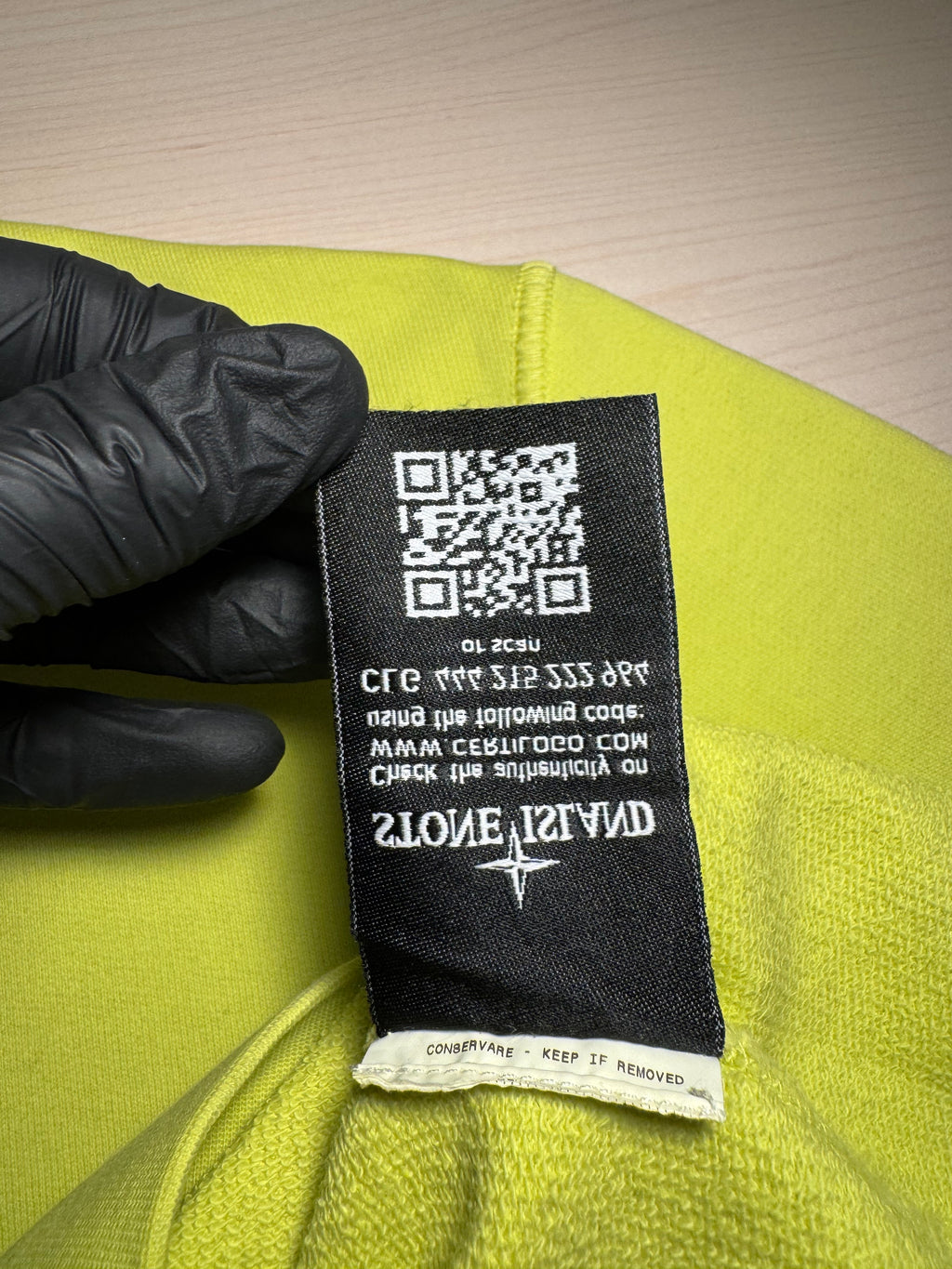 Felpa Stone Island giallo fluo