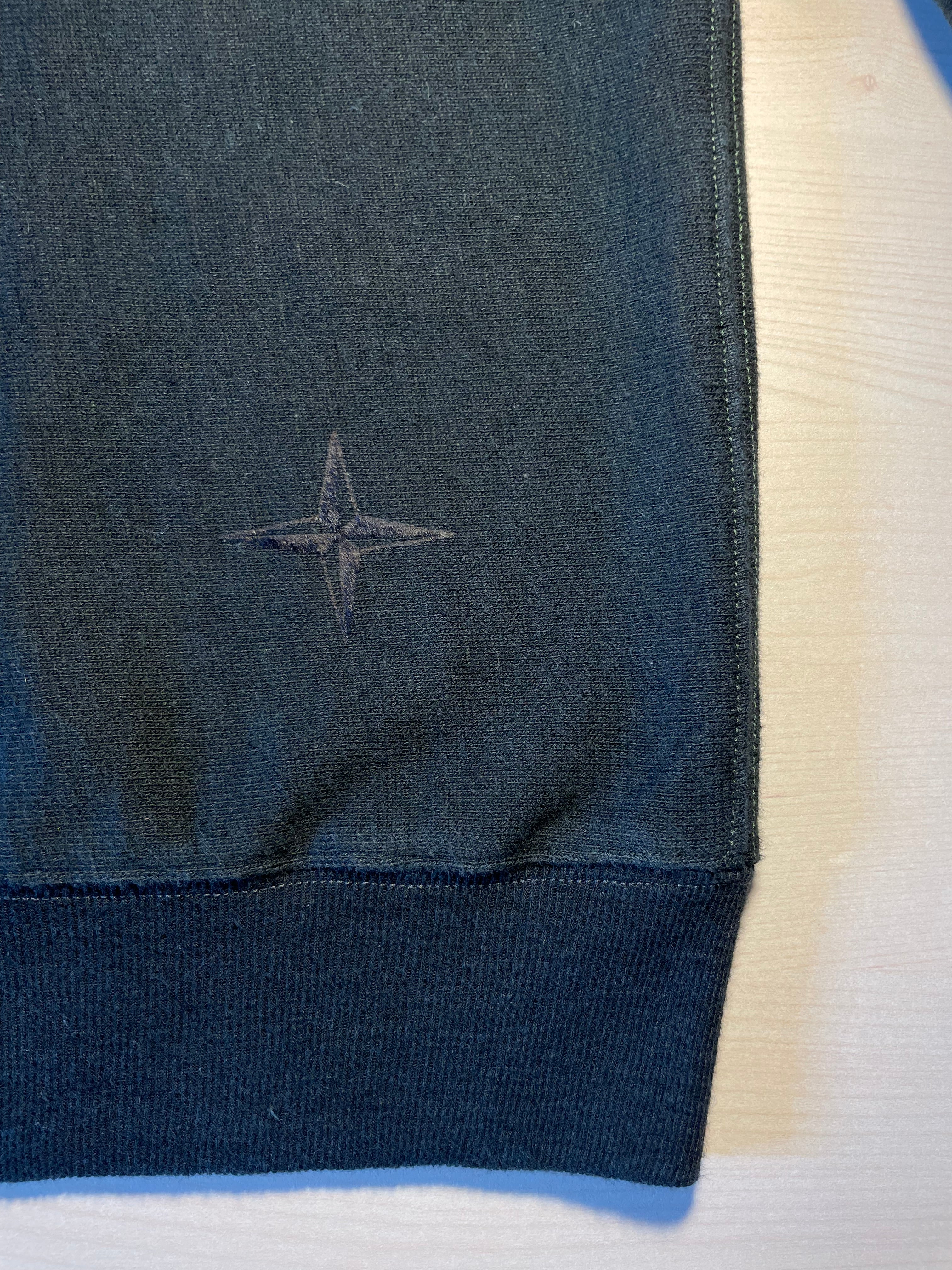 Felpa Stone Island con zip verde scuro