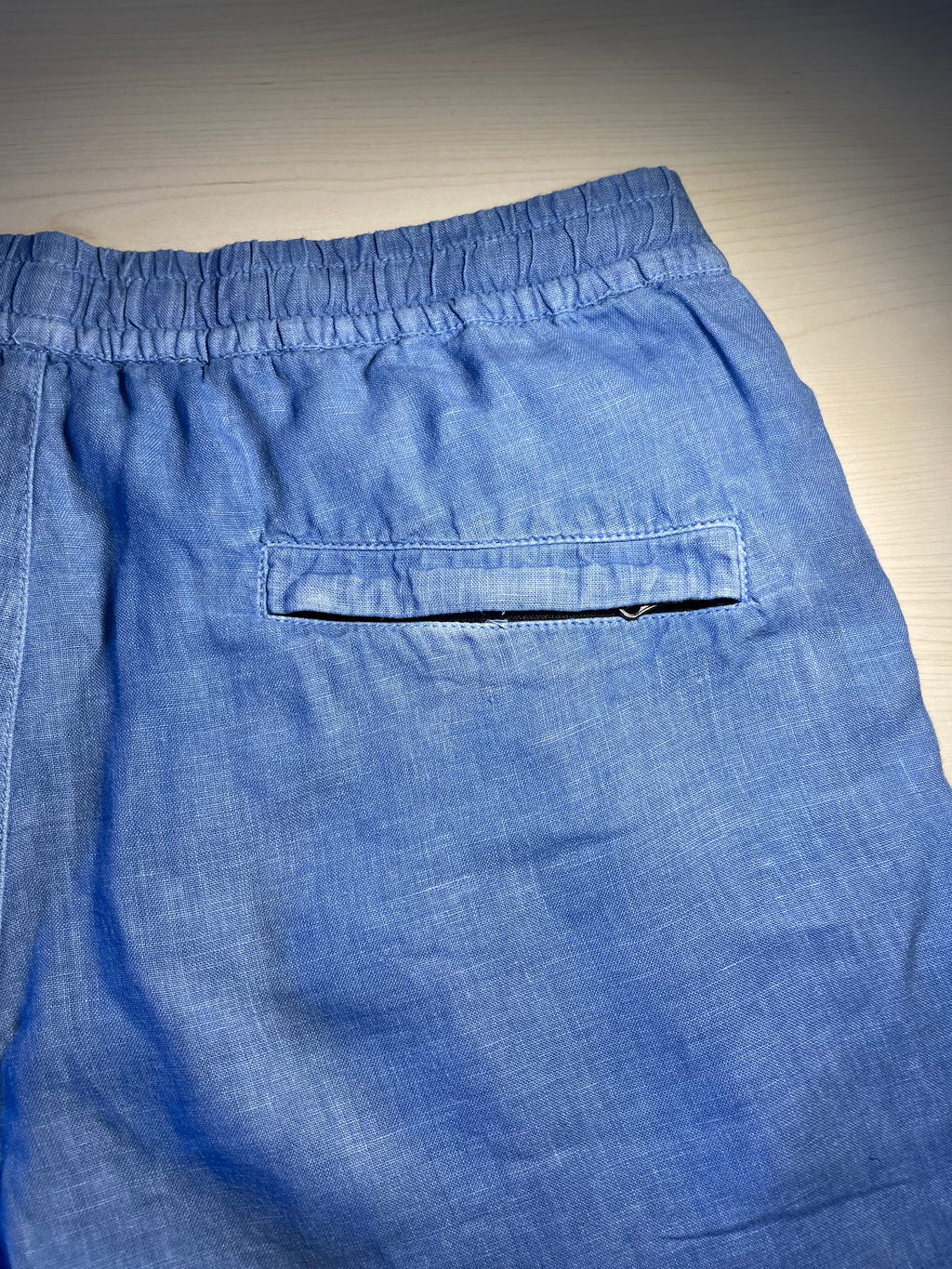 Pantalone Stone Island cargo azzurri lino