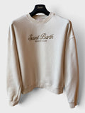 Felpa Saint Barth "Saint Barth Beach Club" panna