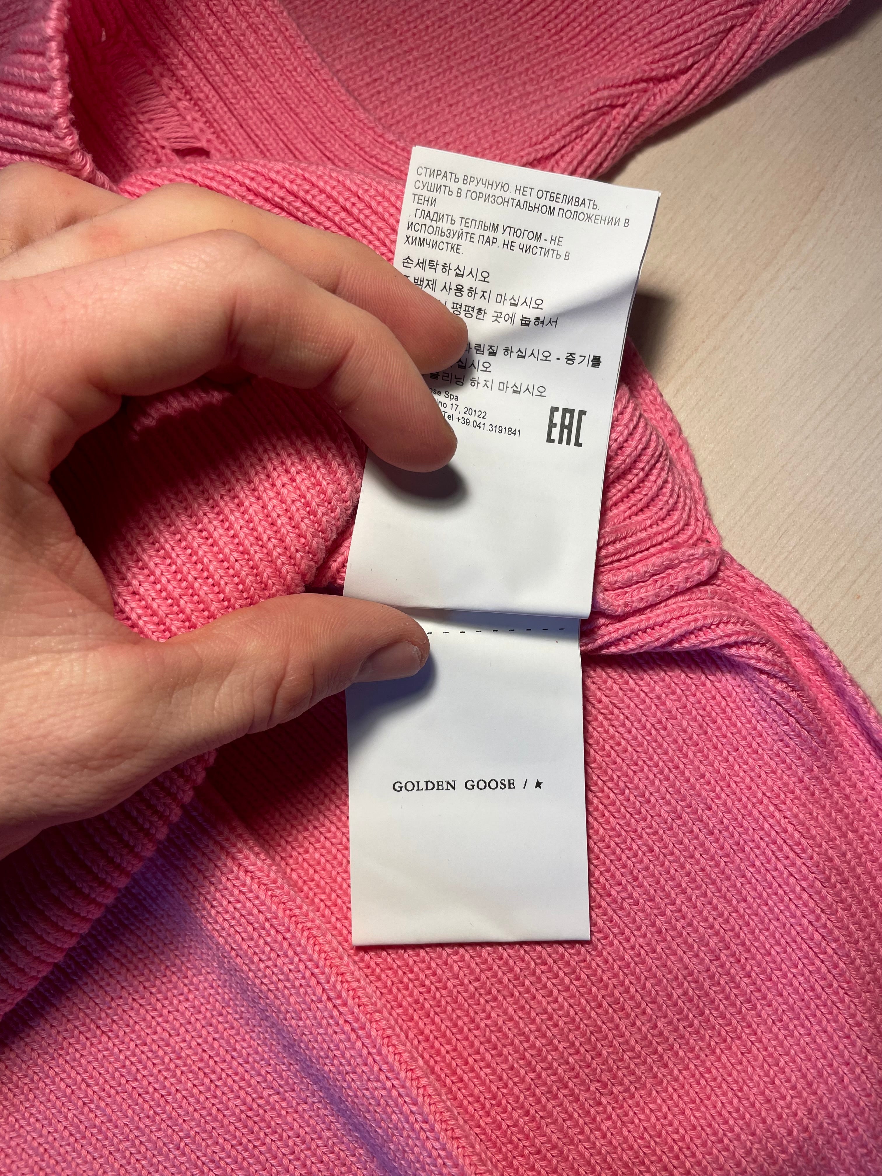 Maglione Golden Goose rosa "Do what you love"