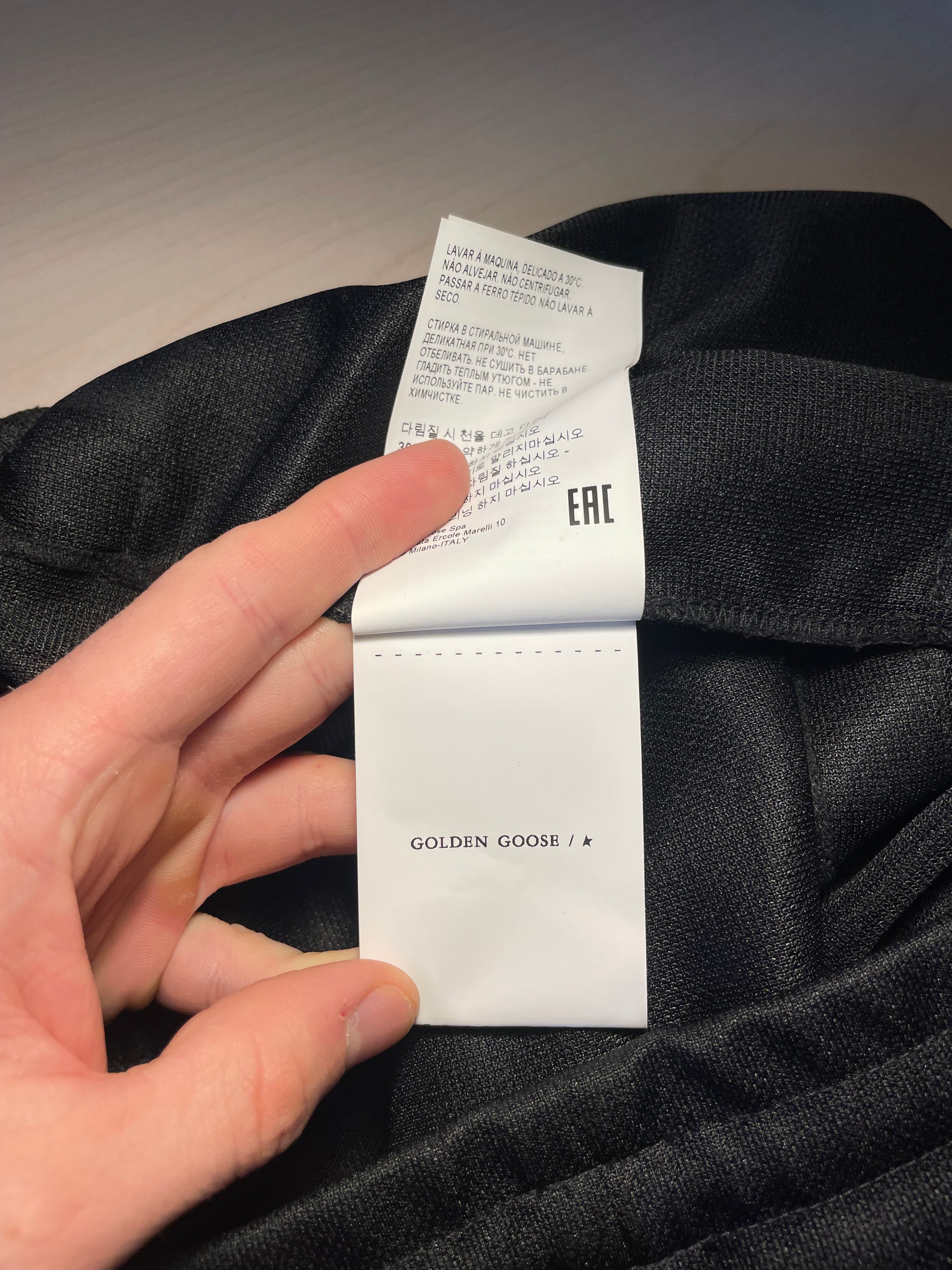 Pantaloni Golden Goose Star jogging neri stelline laterali