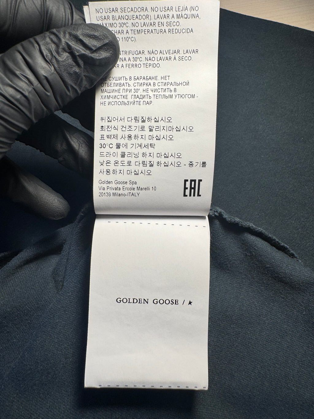 Maglia Golden Goose nero lavato “Golden” retro - Jersey Capsule