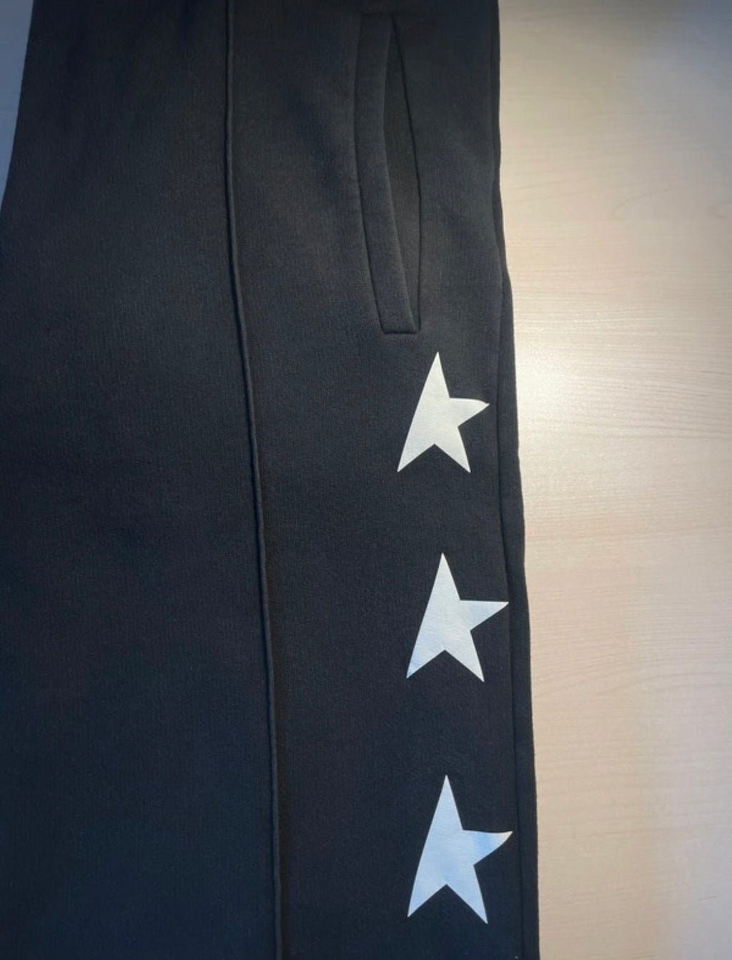 Pantaloni Golden Goose Star neri stelle bianche