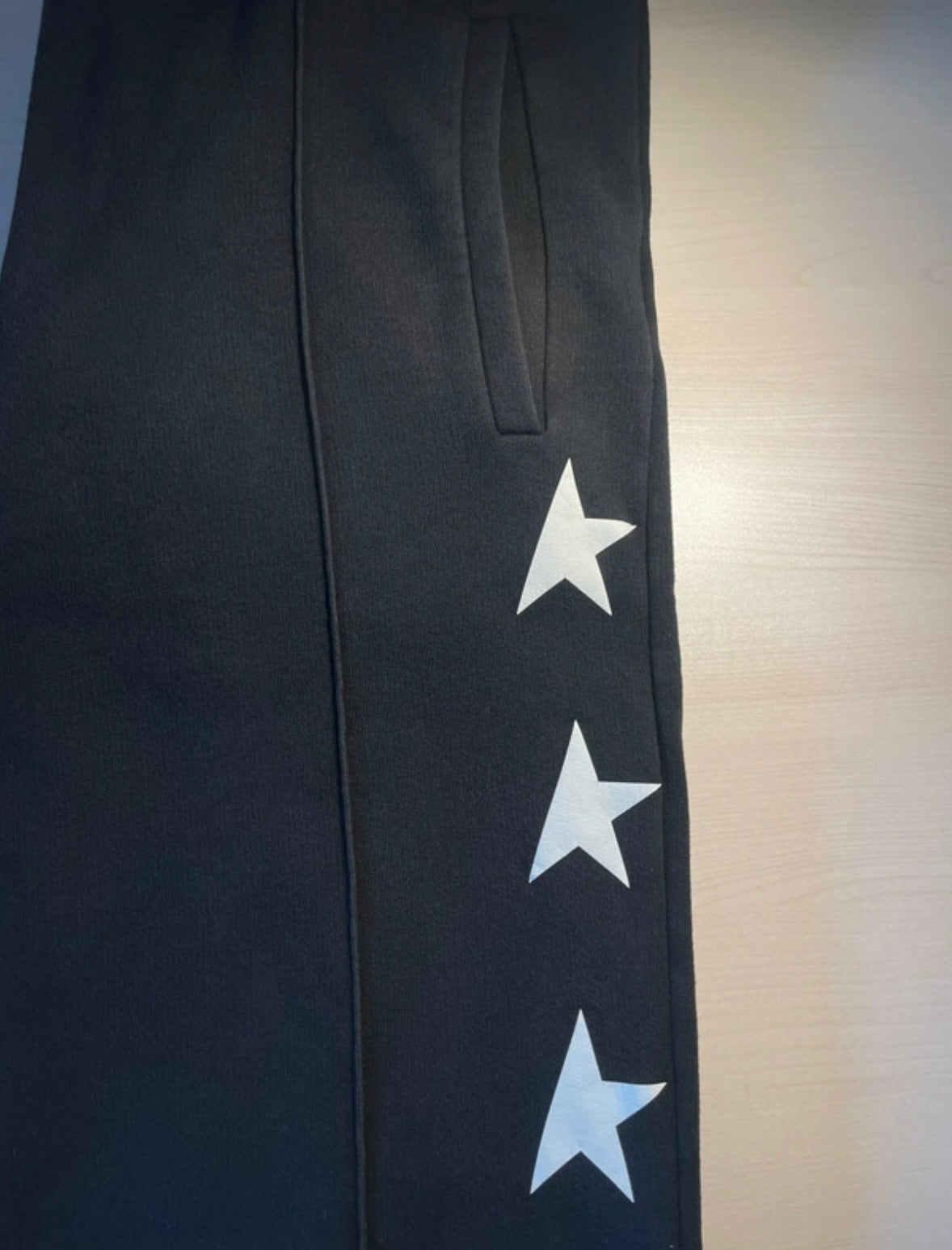 Pantaloni Golden Goose Star neri stelle bianche