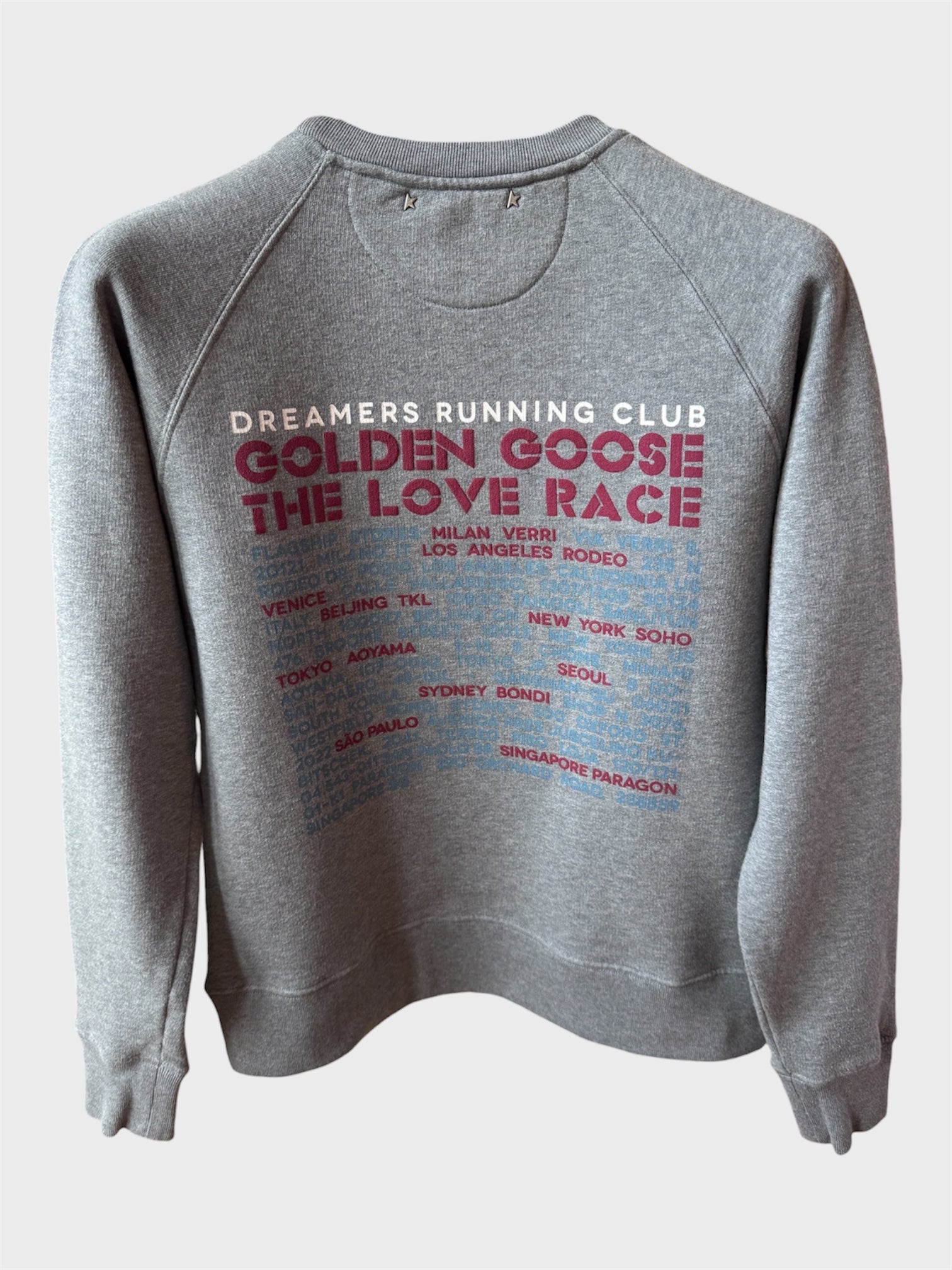 Felpa Golden Goose grigia “Dreamers Running Club” retro