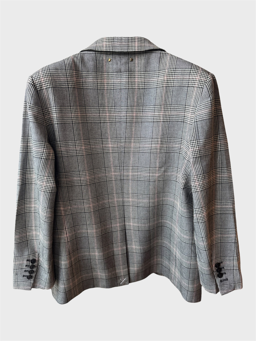 Blazer Golden Goose quadri grigio misto lana