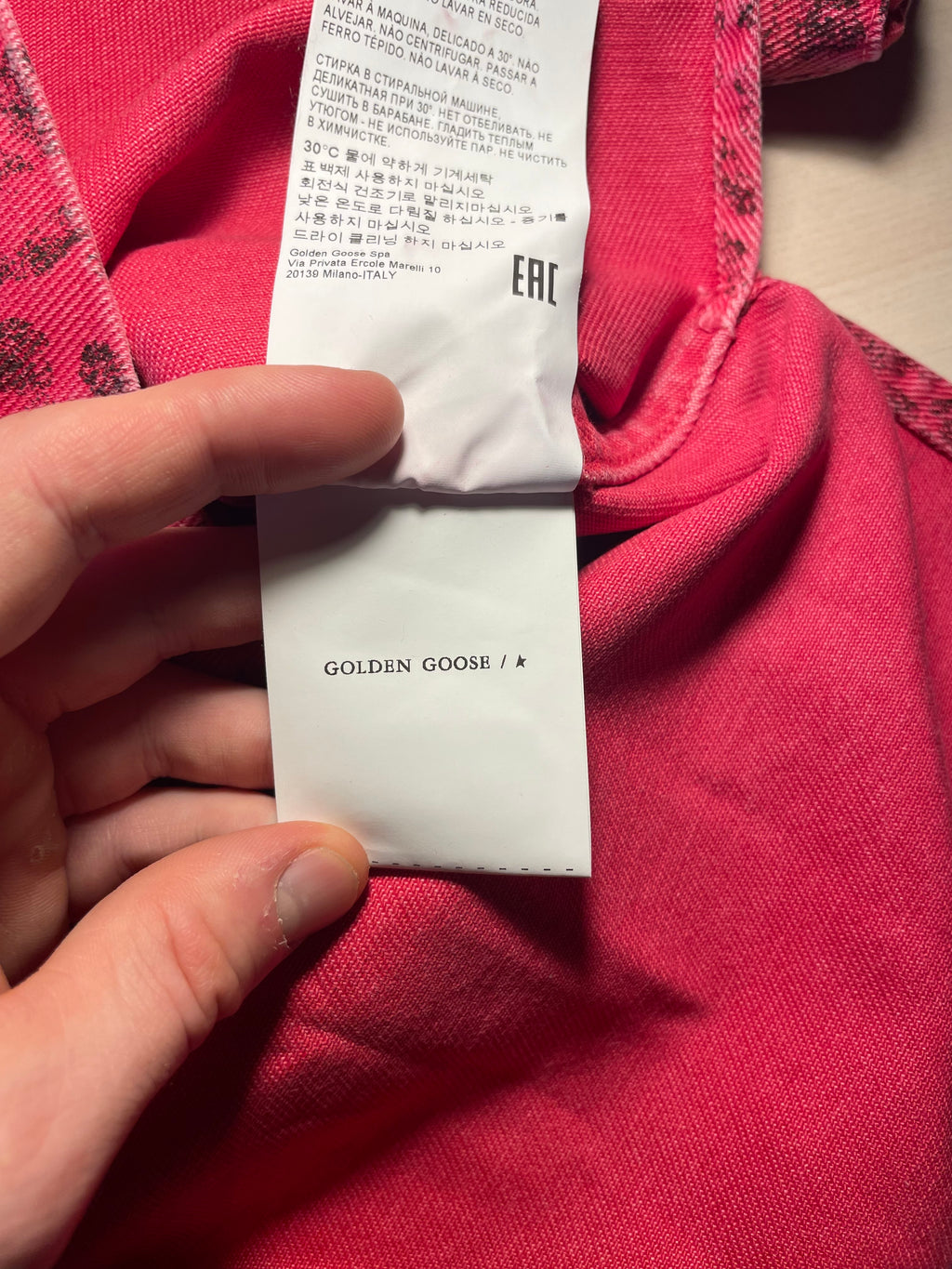Camicia Golden Goose rosa maculata