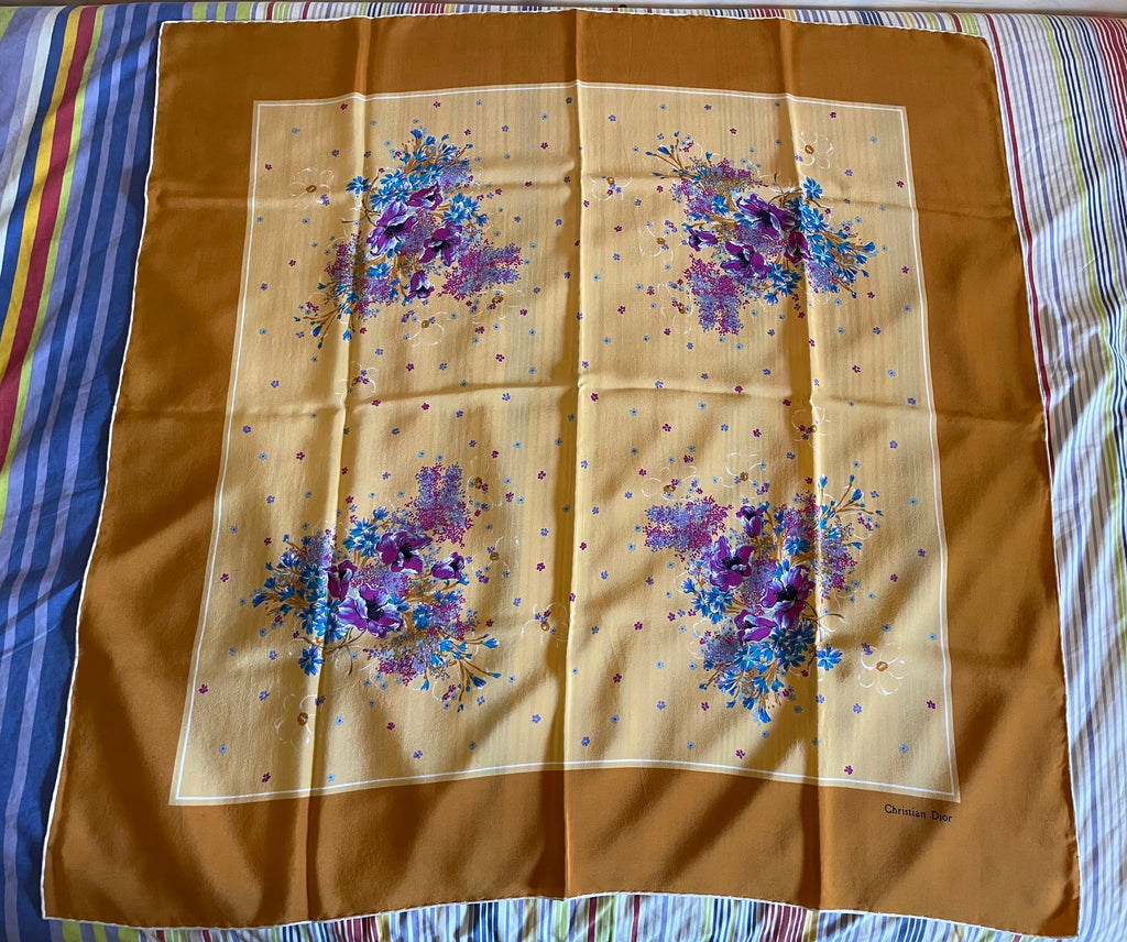 Foulard Dior giallo e arancione