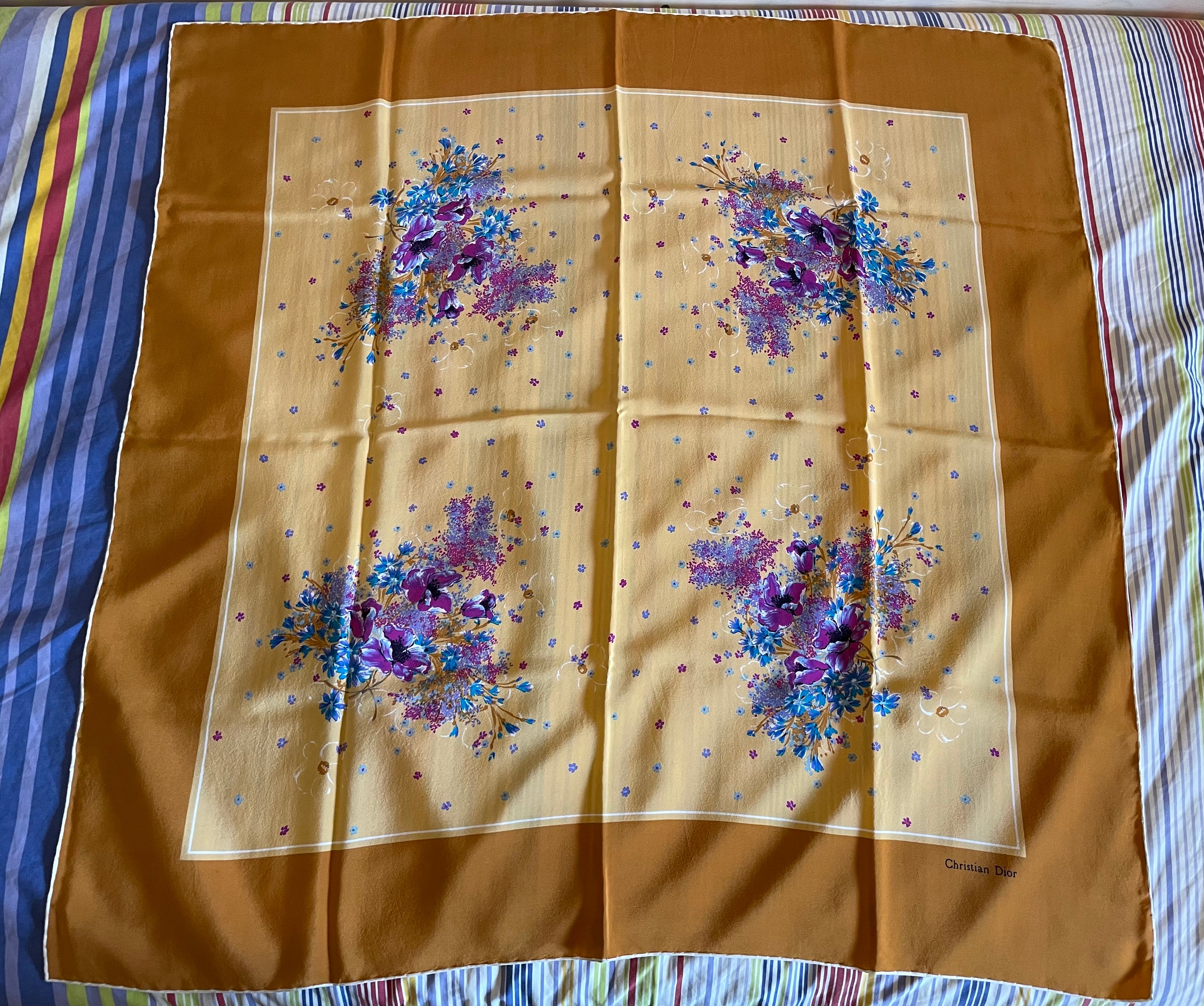 Foulard Dior giallo e arancione