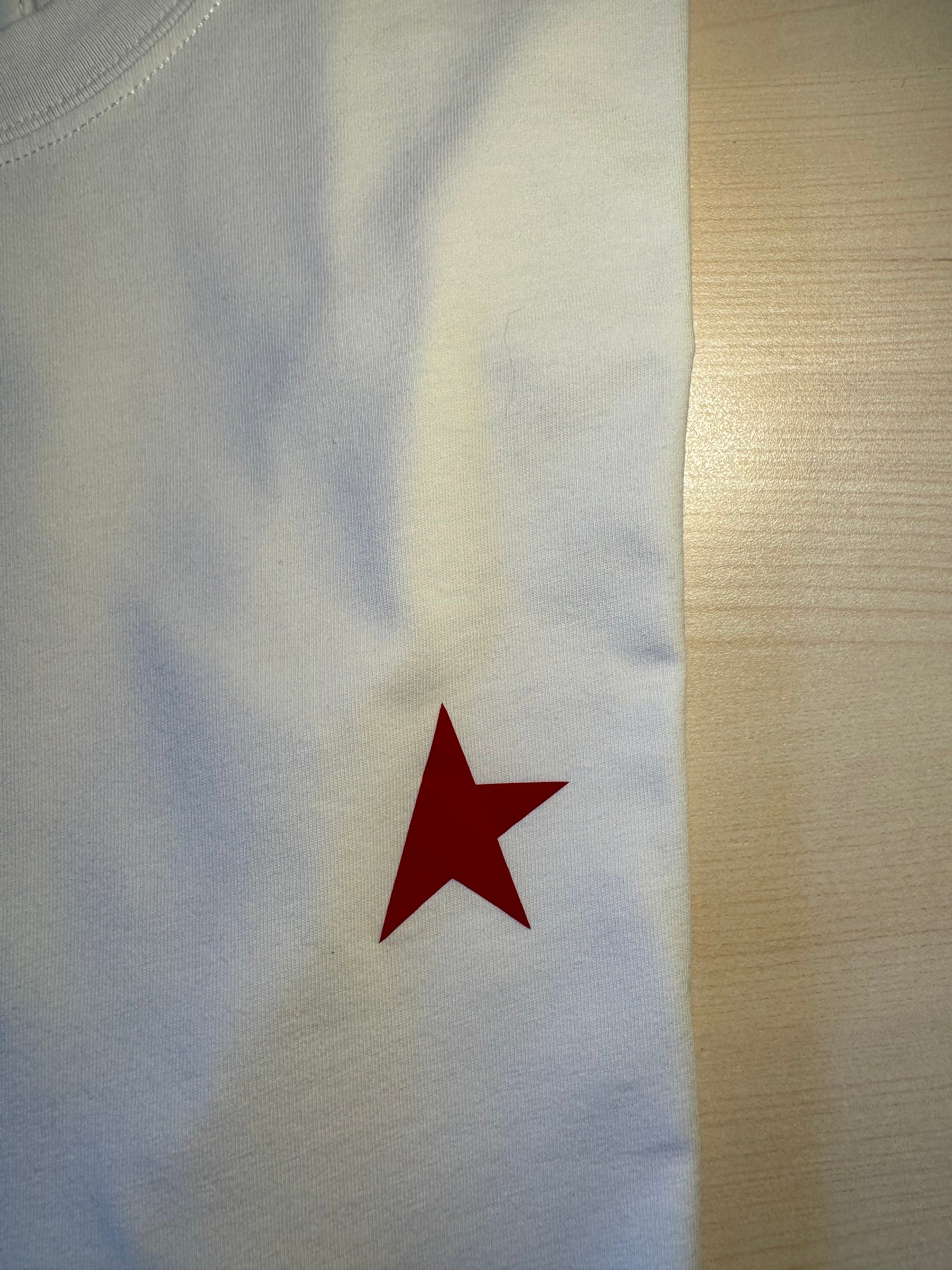 Maglia Golden Goose Star bianca stella rossa tg M