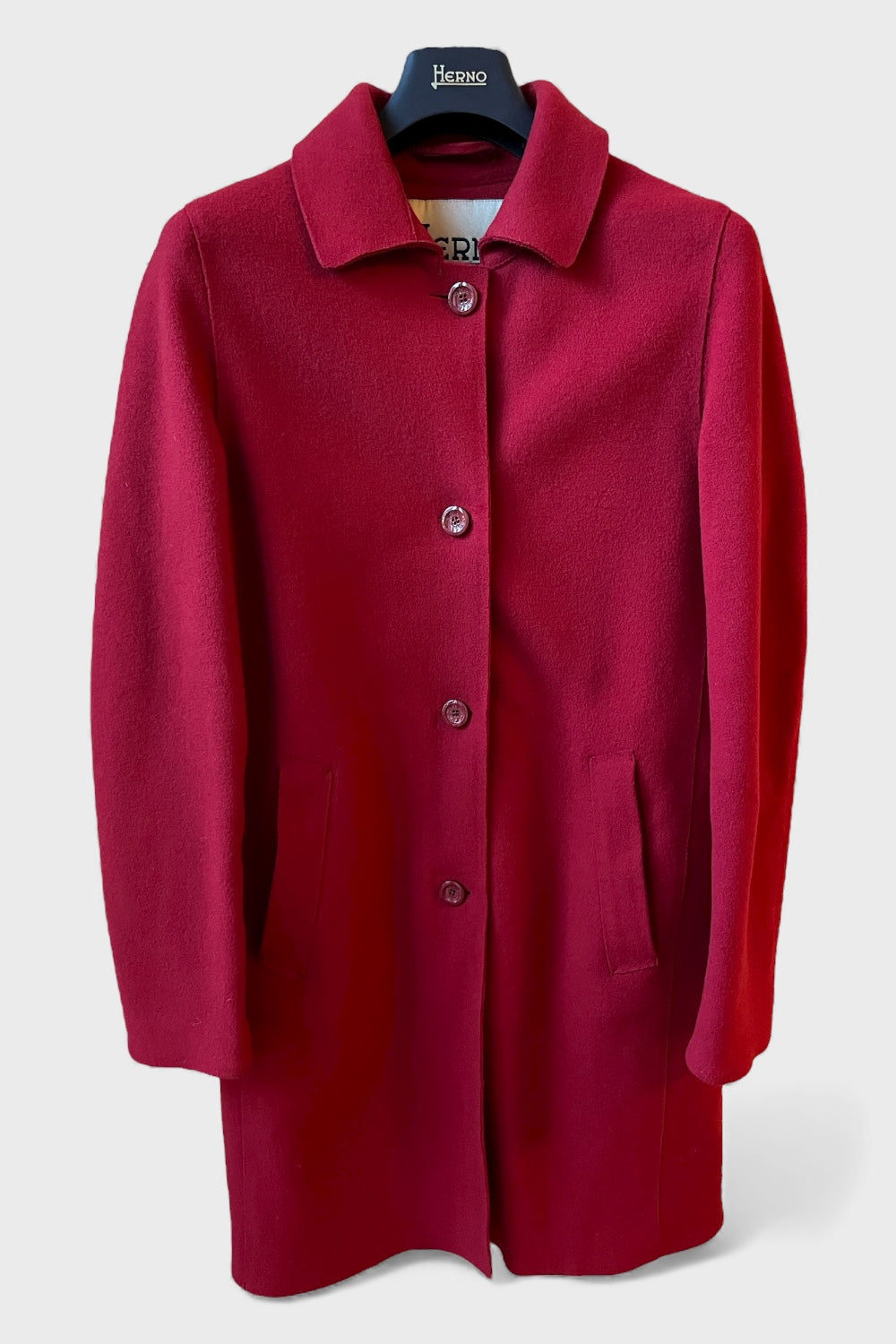 Cappotto Herno rosso lana
