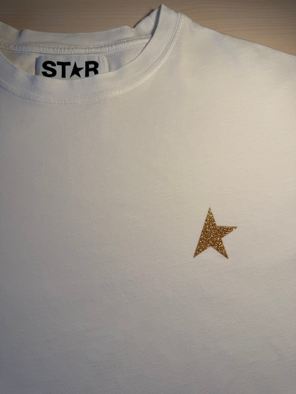 Maglia Golden Goose Star bianca stella oro
