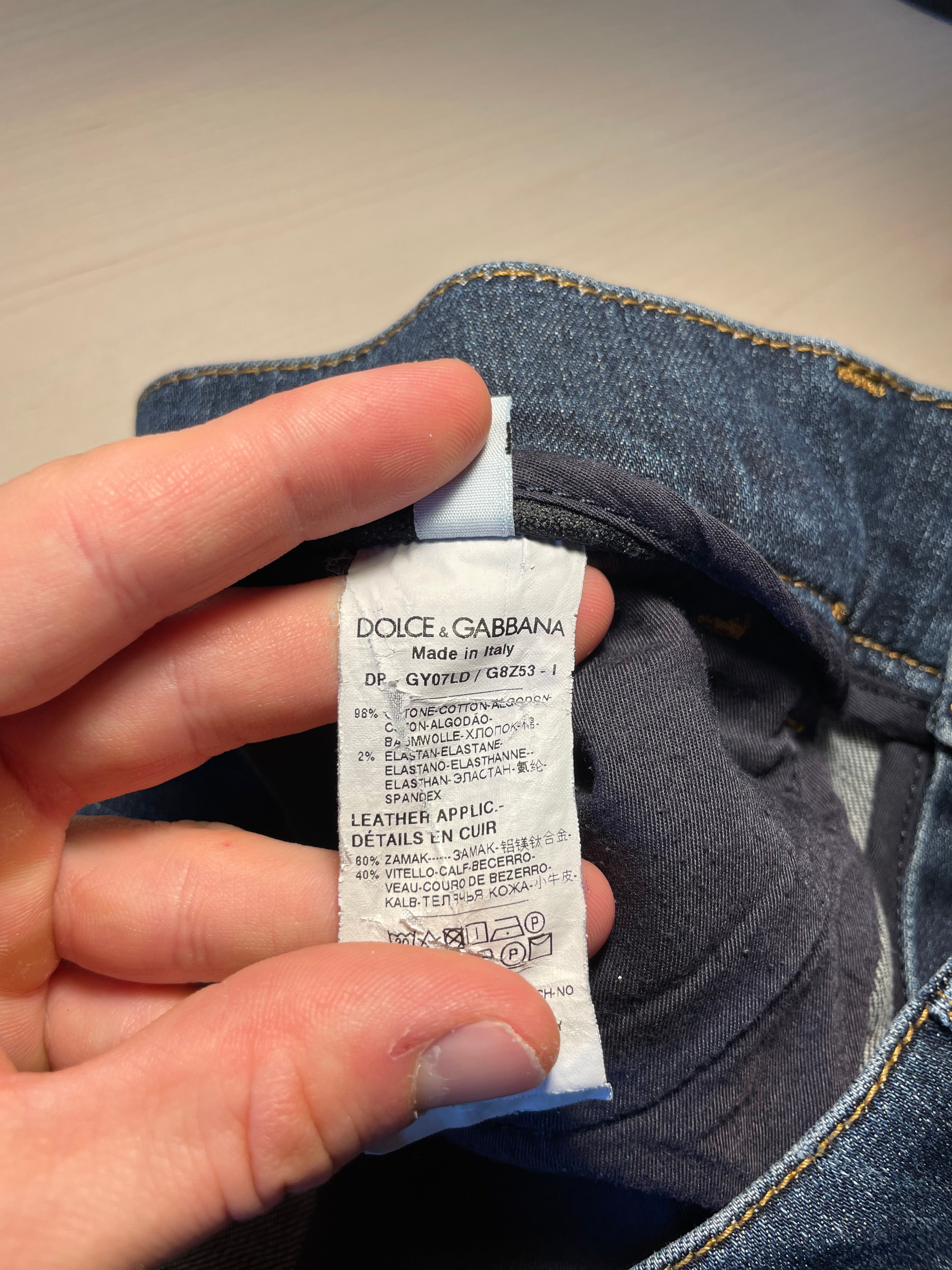 Jeans Dolce e Gabbana Denim Gold stretch
