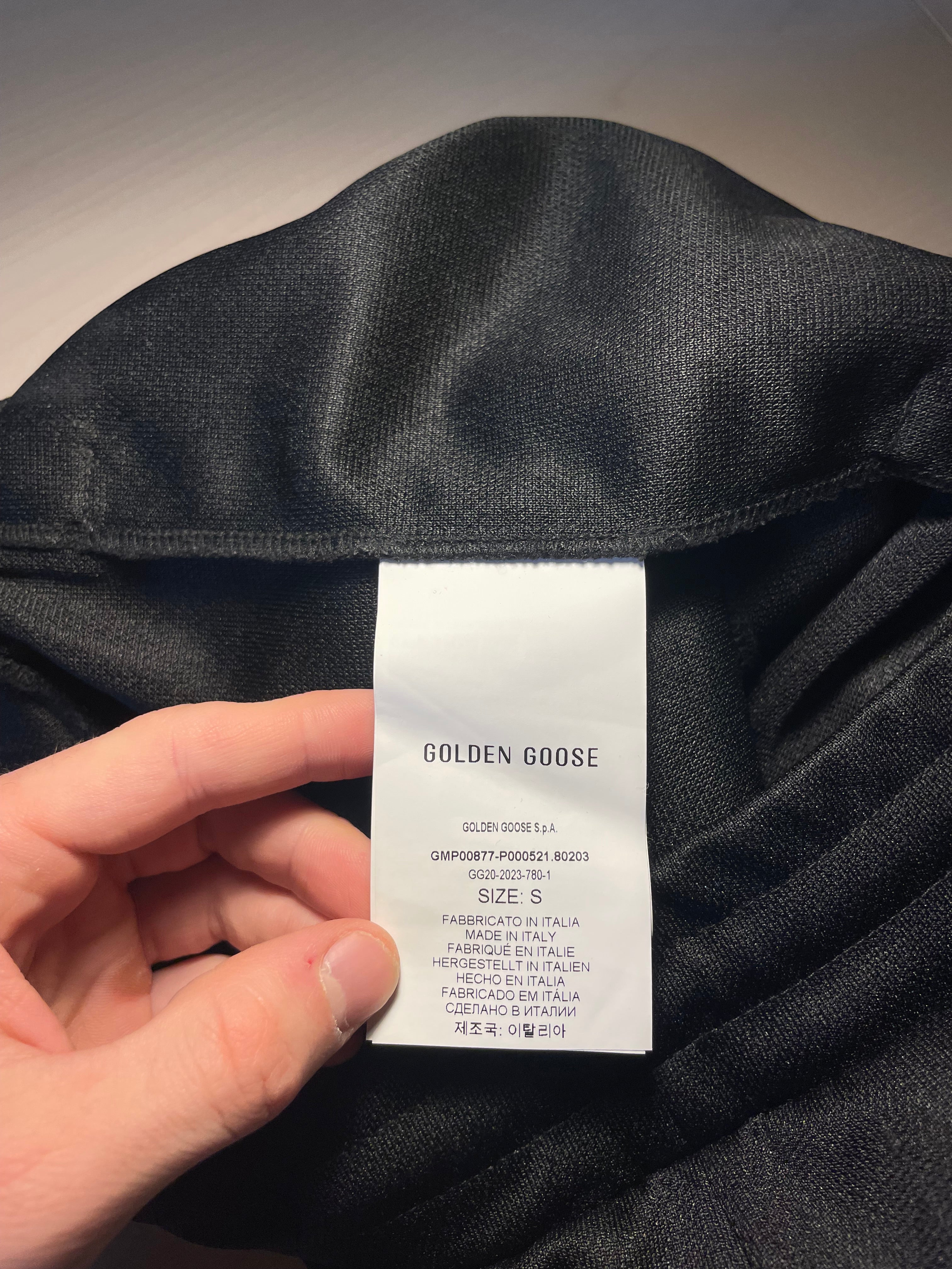 Pantaloni Golden Goose Star jogging neri stelline laterali