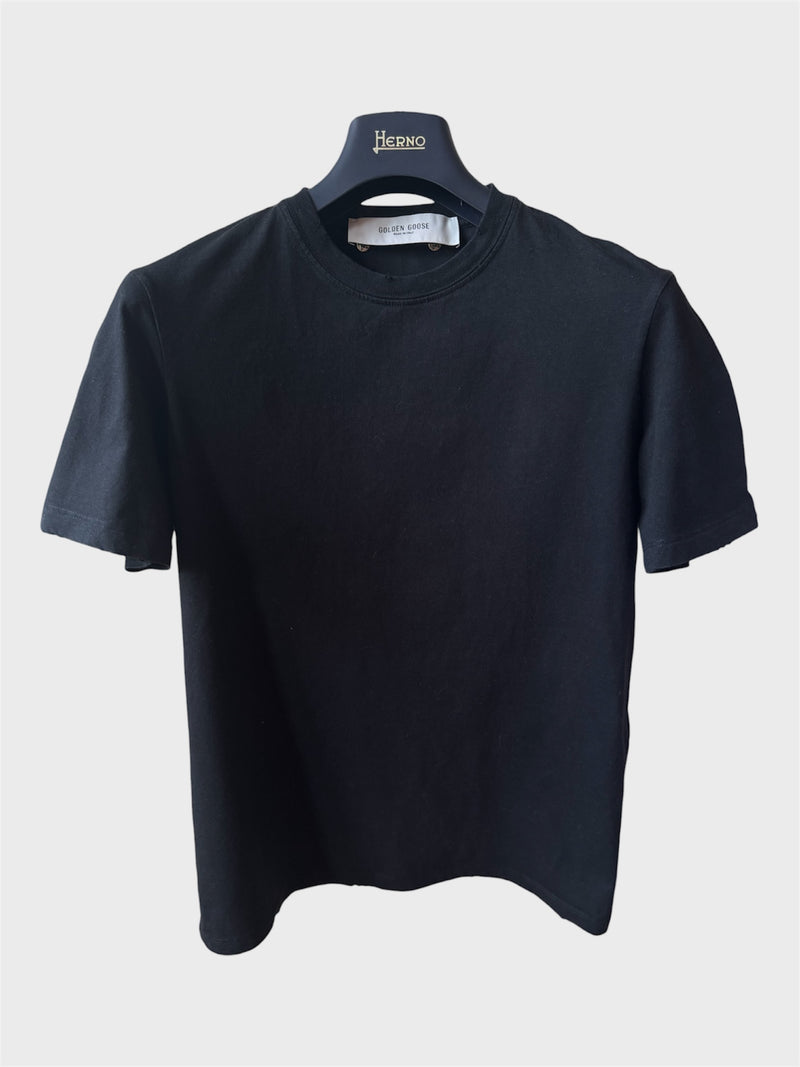 Maglia Golden Goose nera trattamento distressed