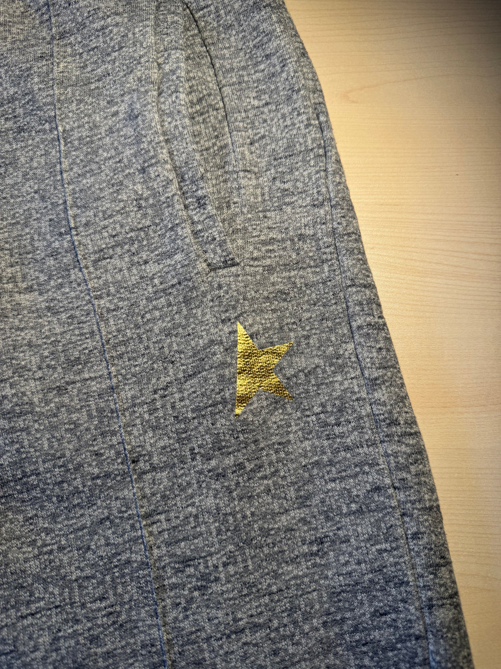 Pantaloni Golden Goose Star grigi stella oro