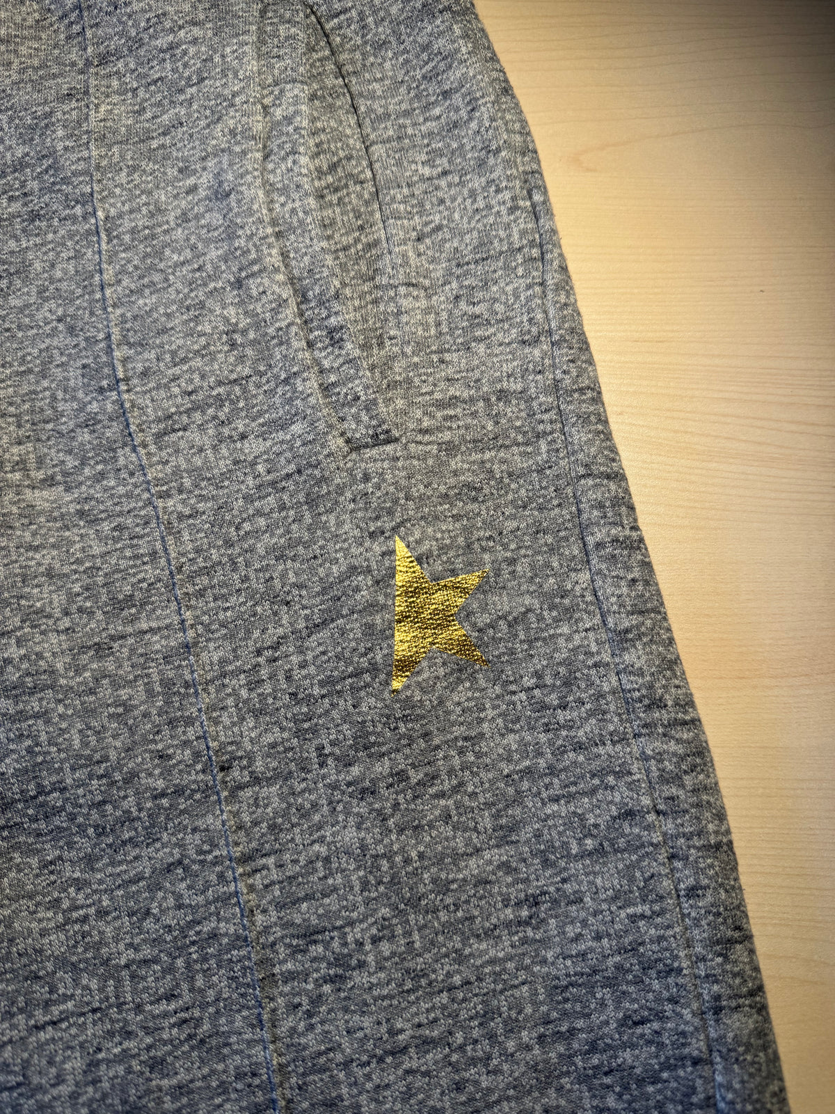Pantaloni Golden Goose Star grigi stella oro