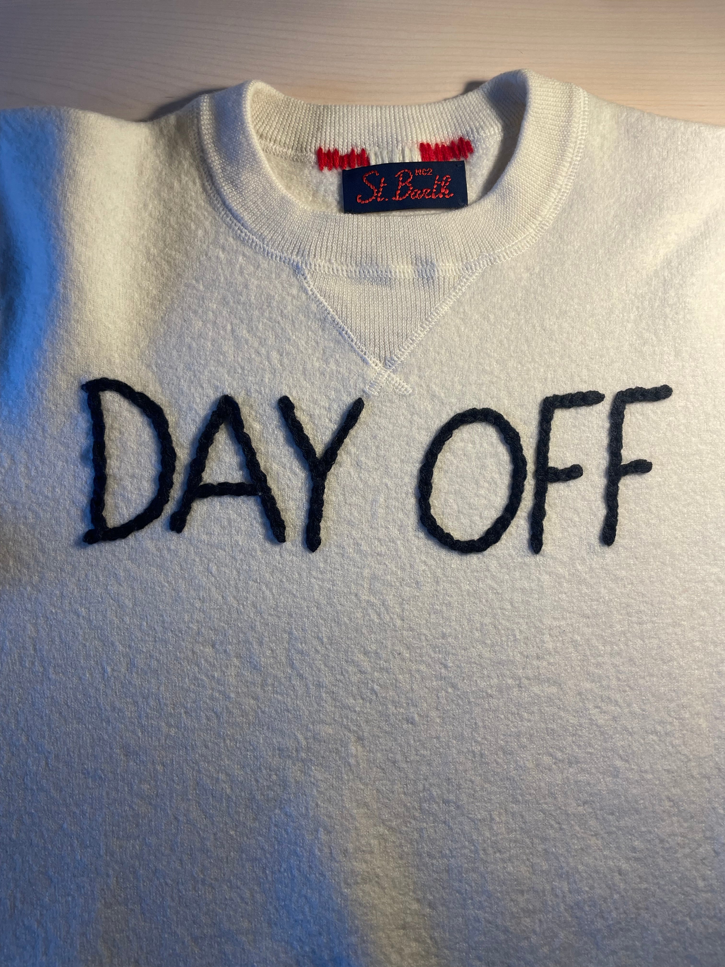 Maglione Saint Barth "Day Off" panna