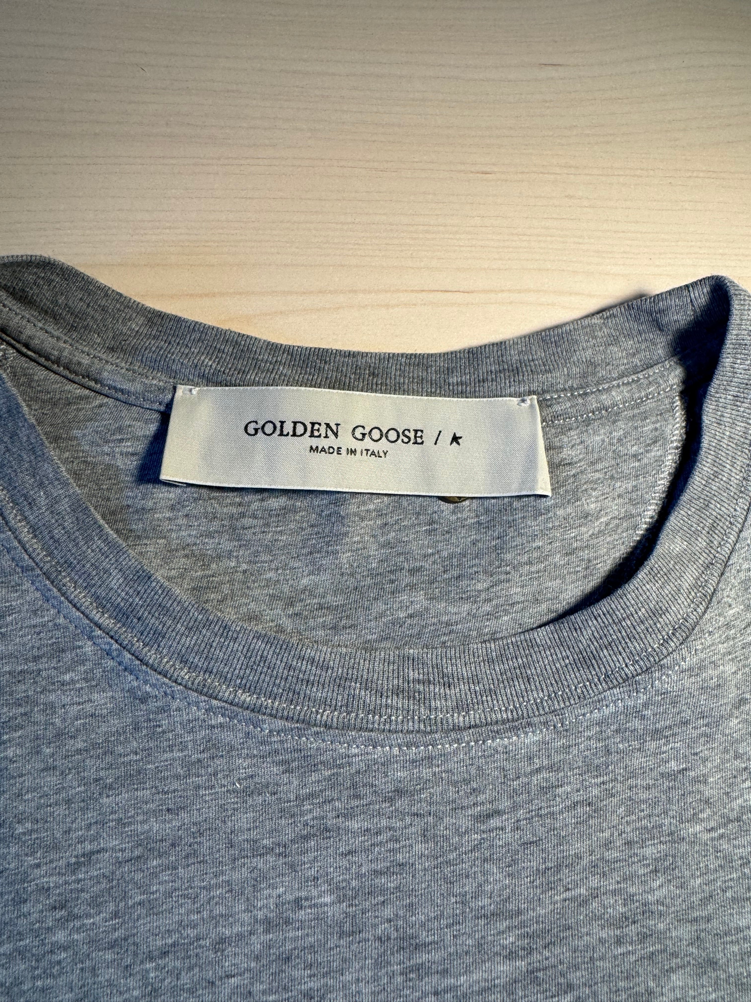Maglia Golden Goose grigia scritta “Golden”