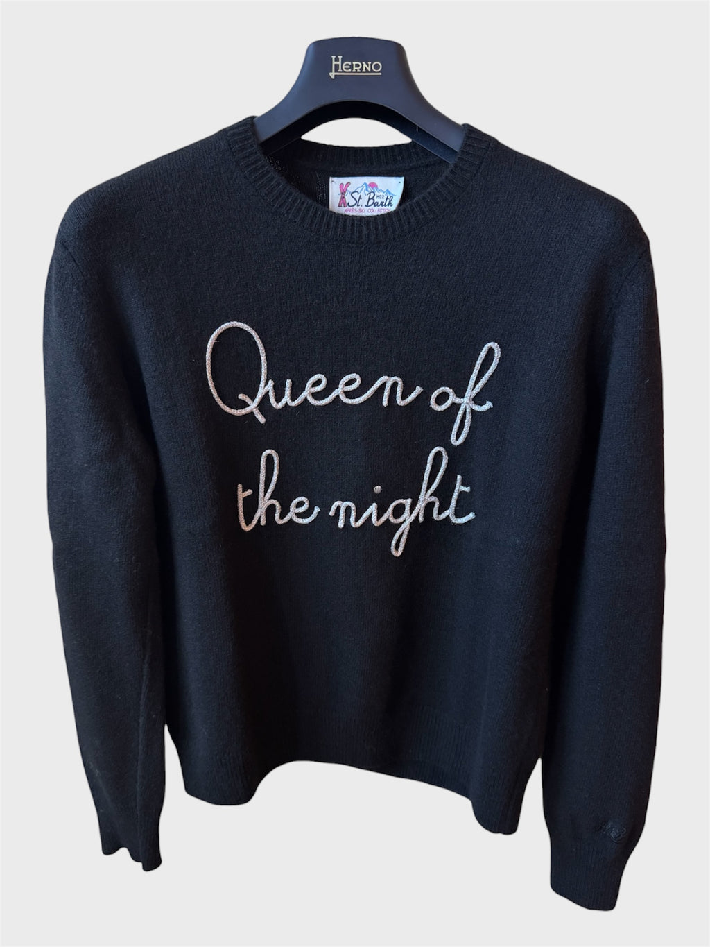 Maglione Saint Barth "Queen of the Night" nero