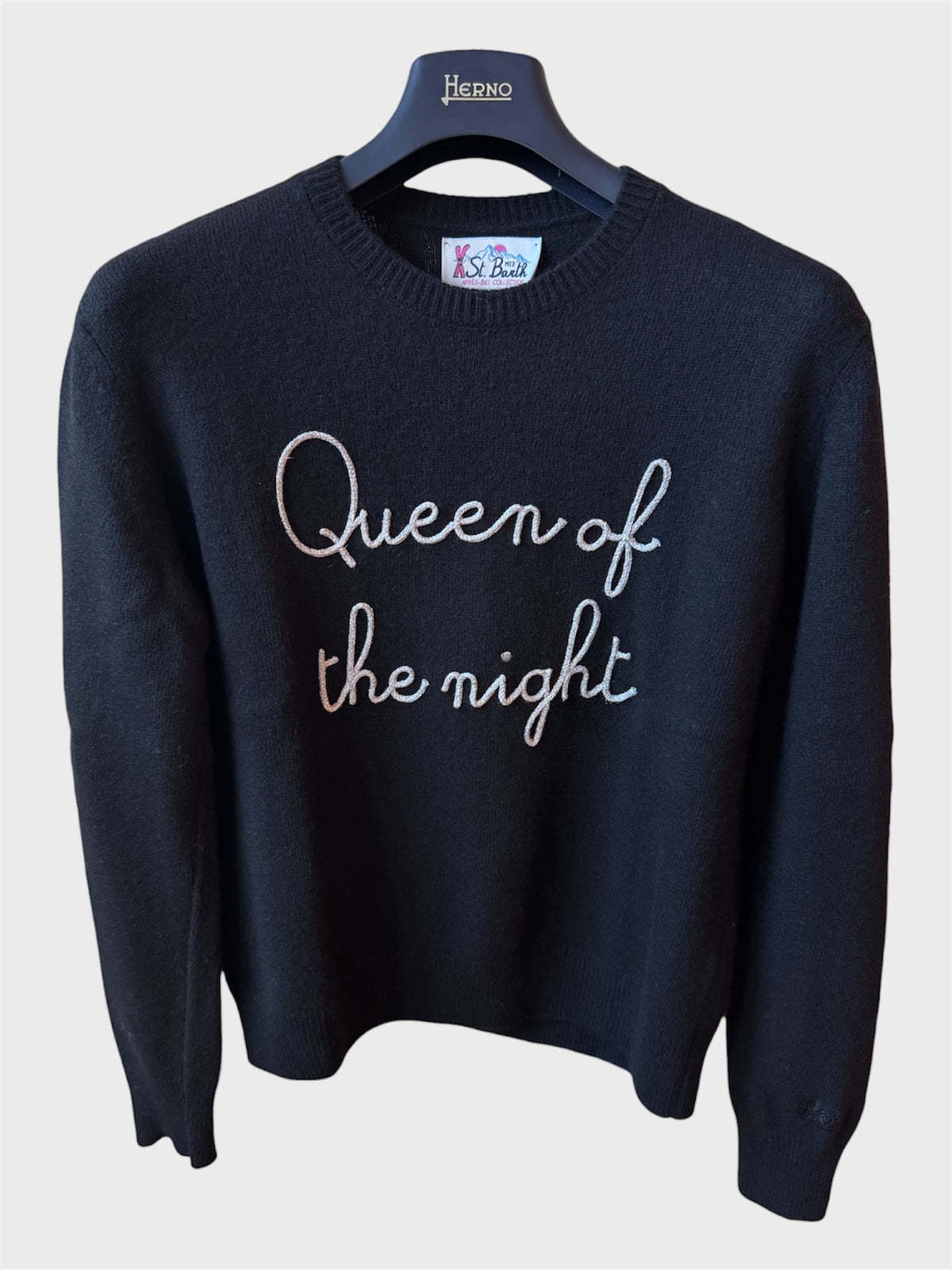 Maglione Saint Barth "Queen of the Night" nero