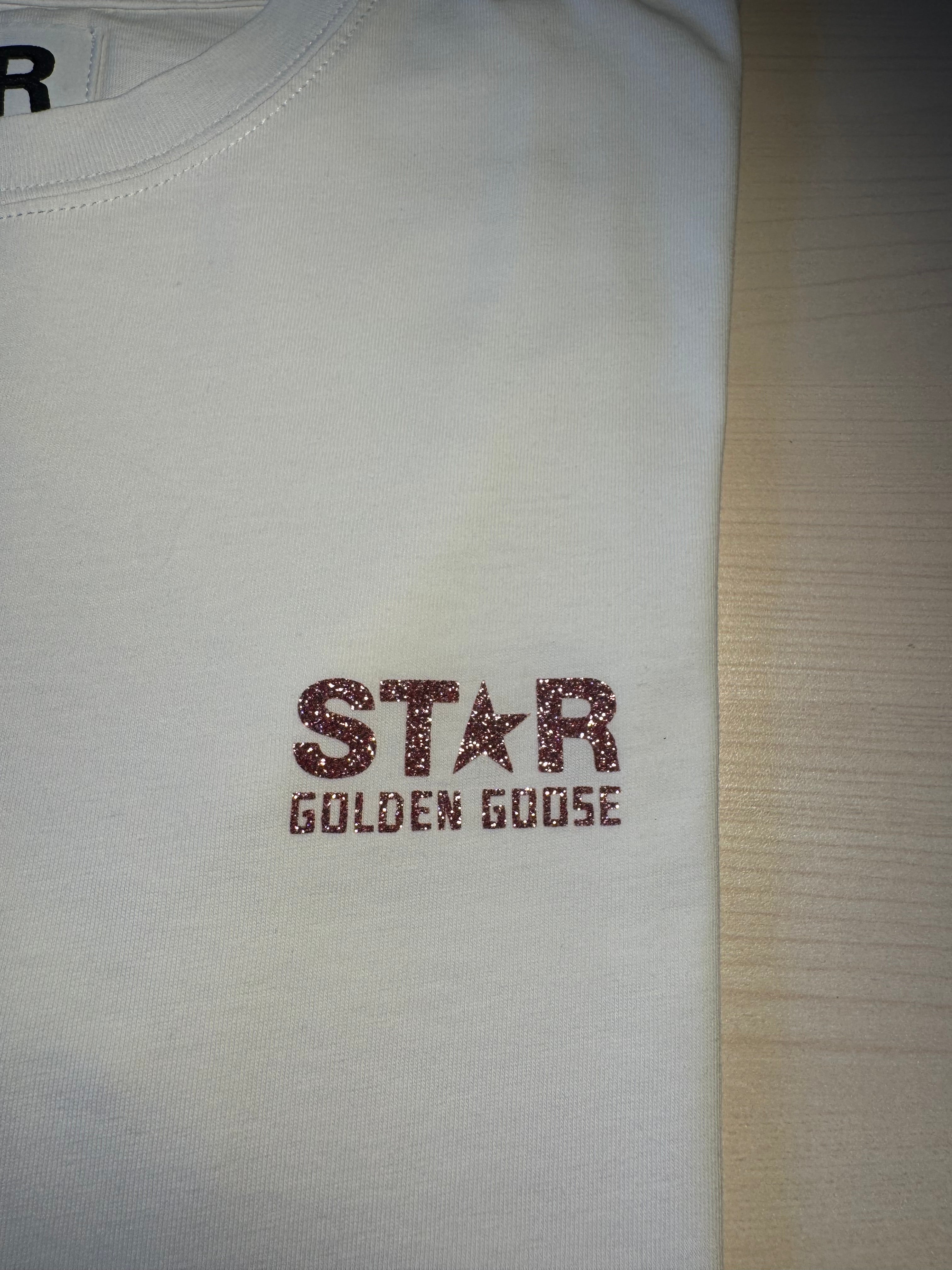Maglia Golden Goose Star bianca stella rossa retro