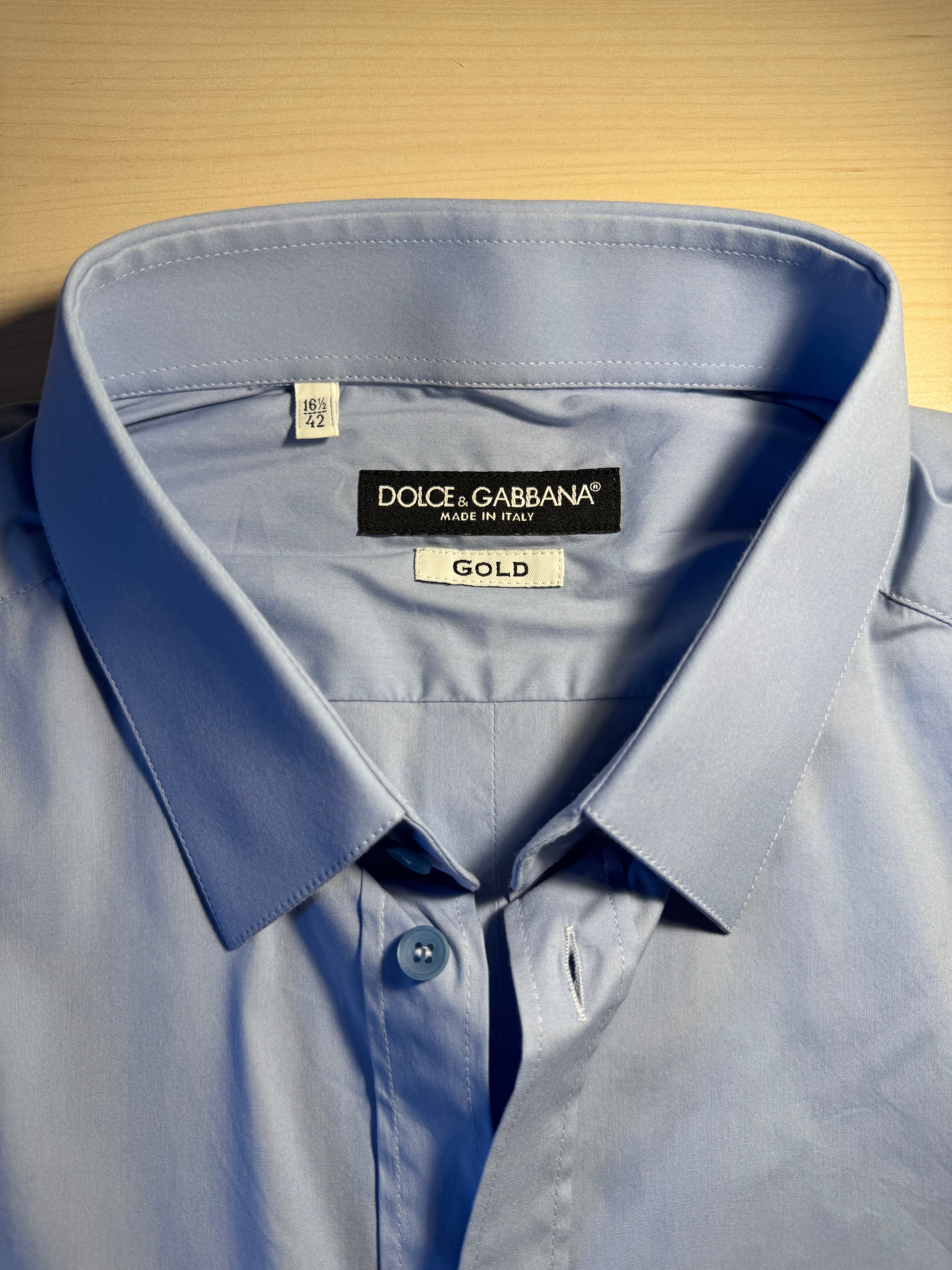 Camicia Dolce e Gabbana Gold azzurra