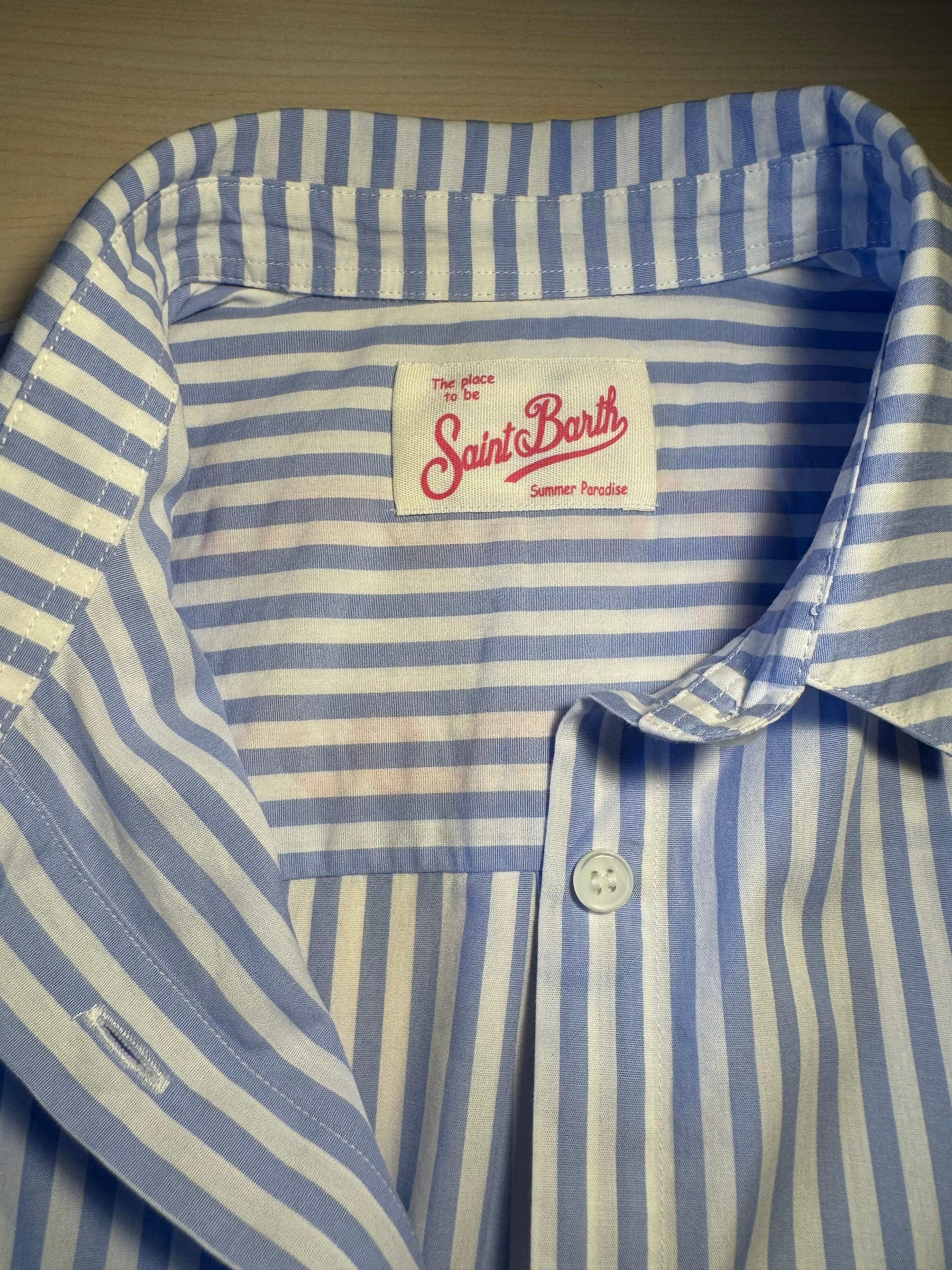 Camicia Saint Barth righe “Portami Al Mare”