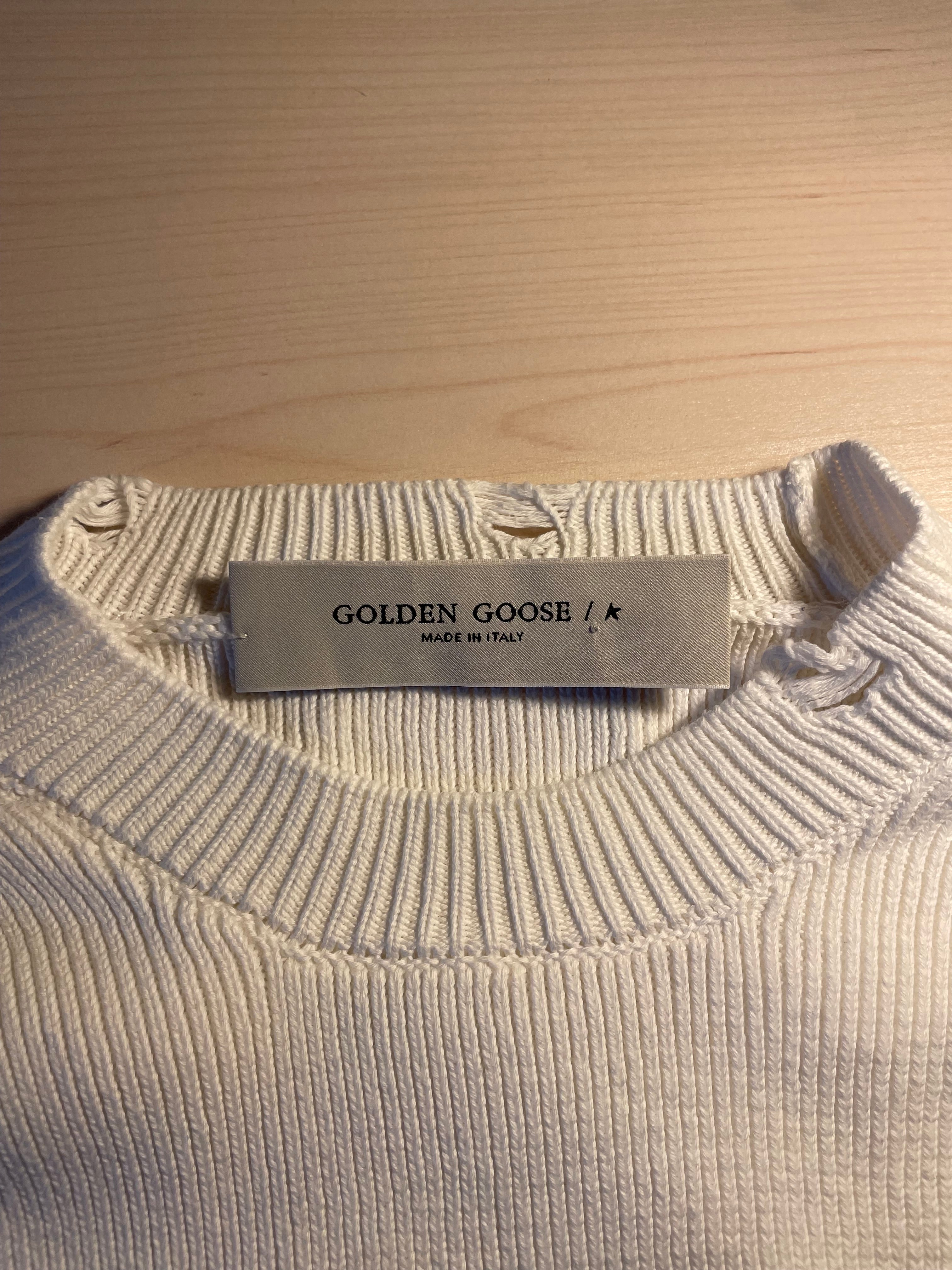 Maglione Golden Goose bianco "Do what you love"