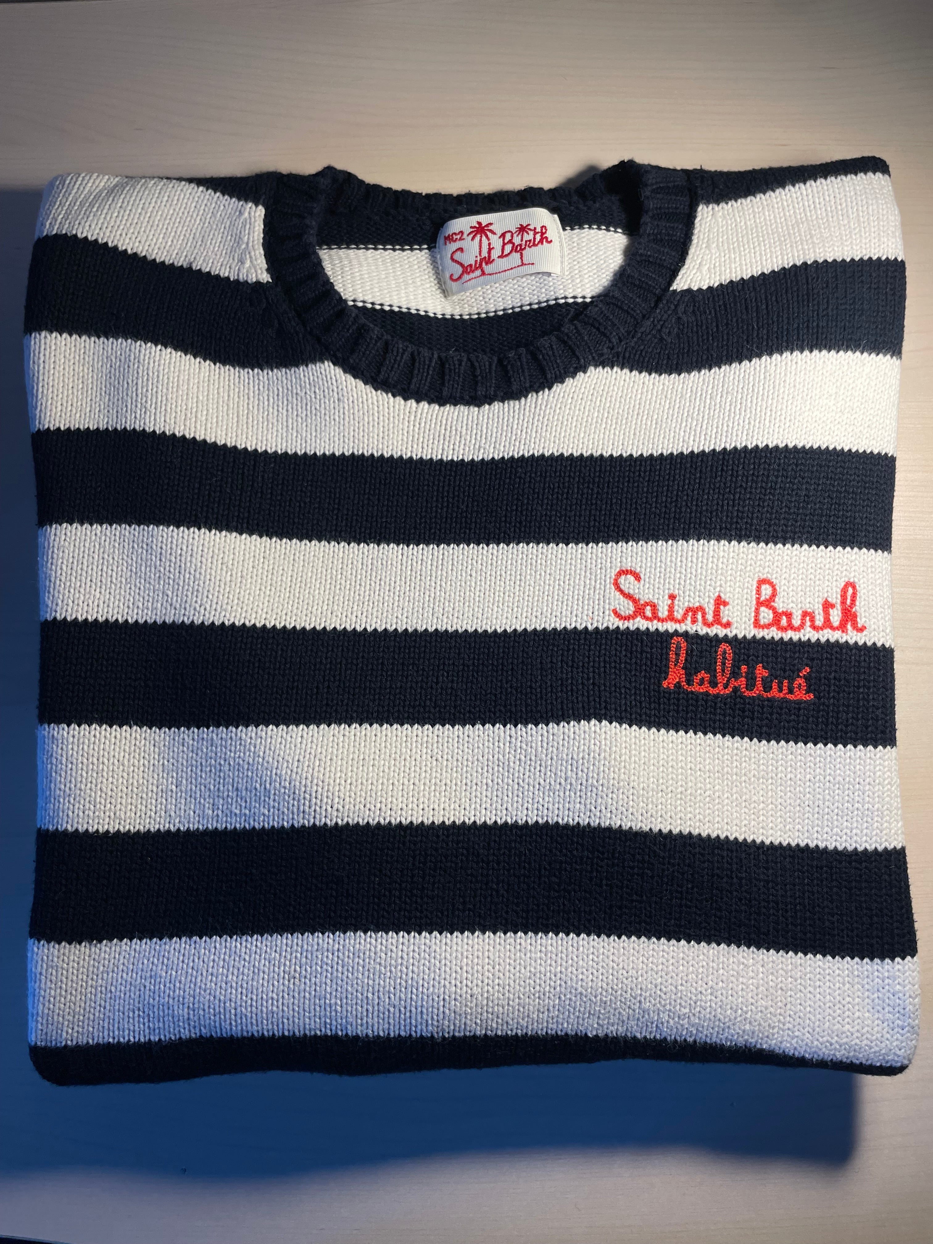 Maglione Saint Barth righe "Saint Barth Habitué"