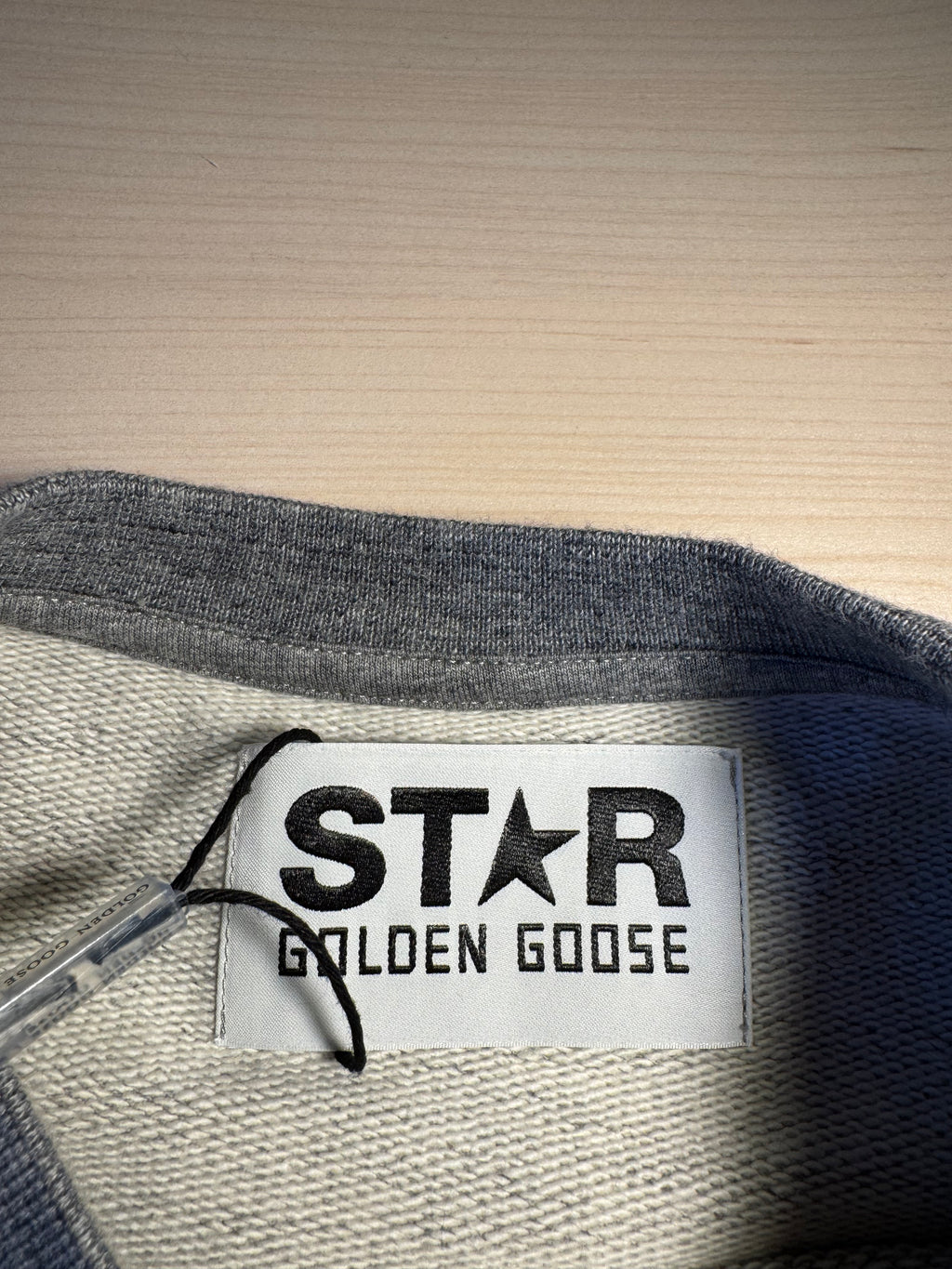 Felpa Golden Goose Star grigia stella oro