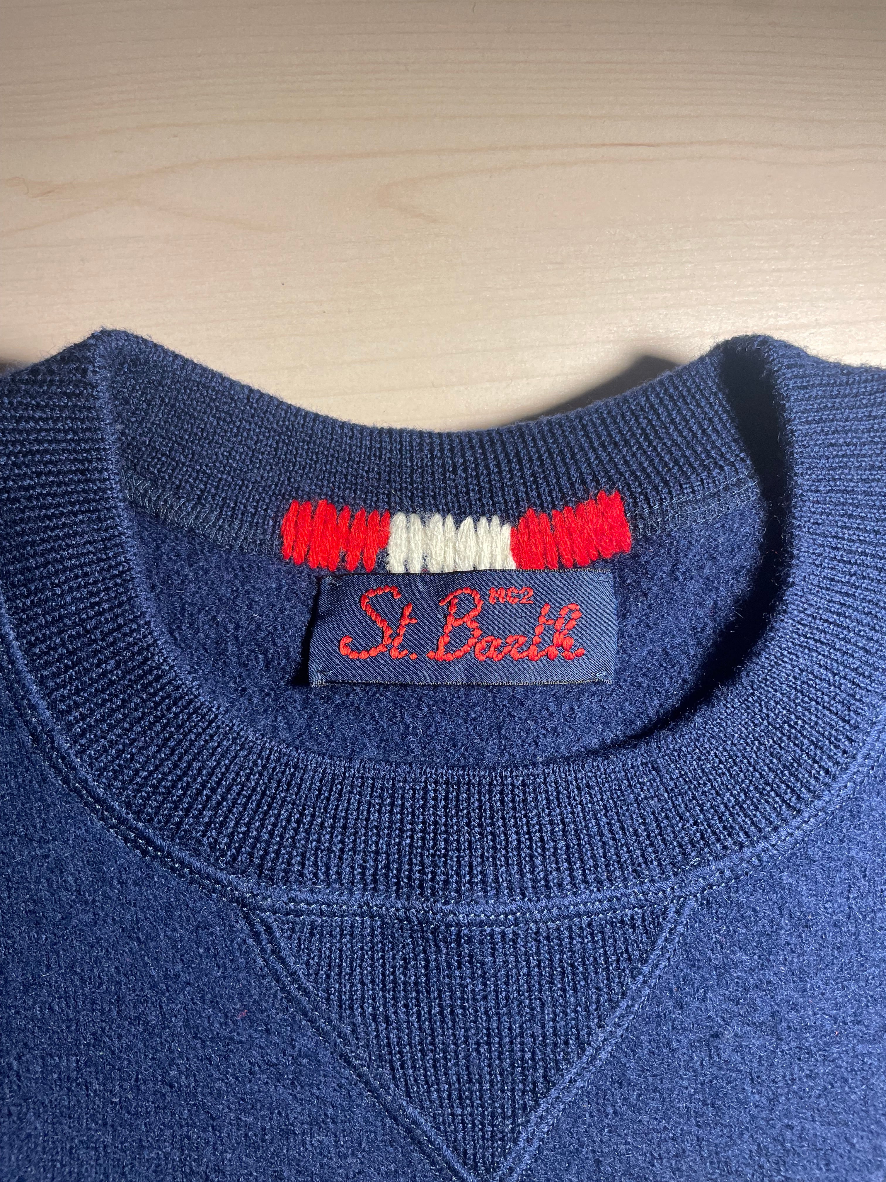 Maglione Saint Barth "Day Off" blu