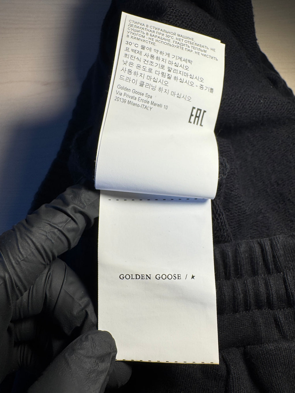 Pantaloncini Golden Goose neri stelle bianche