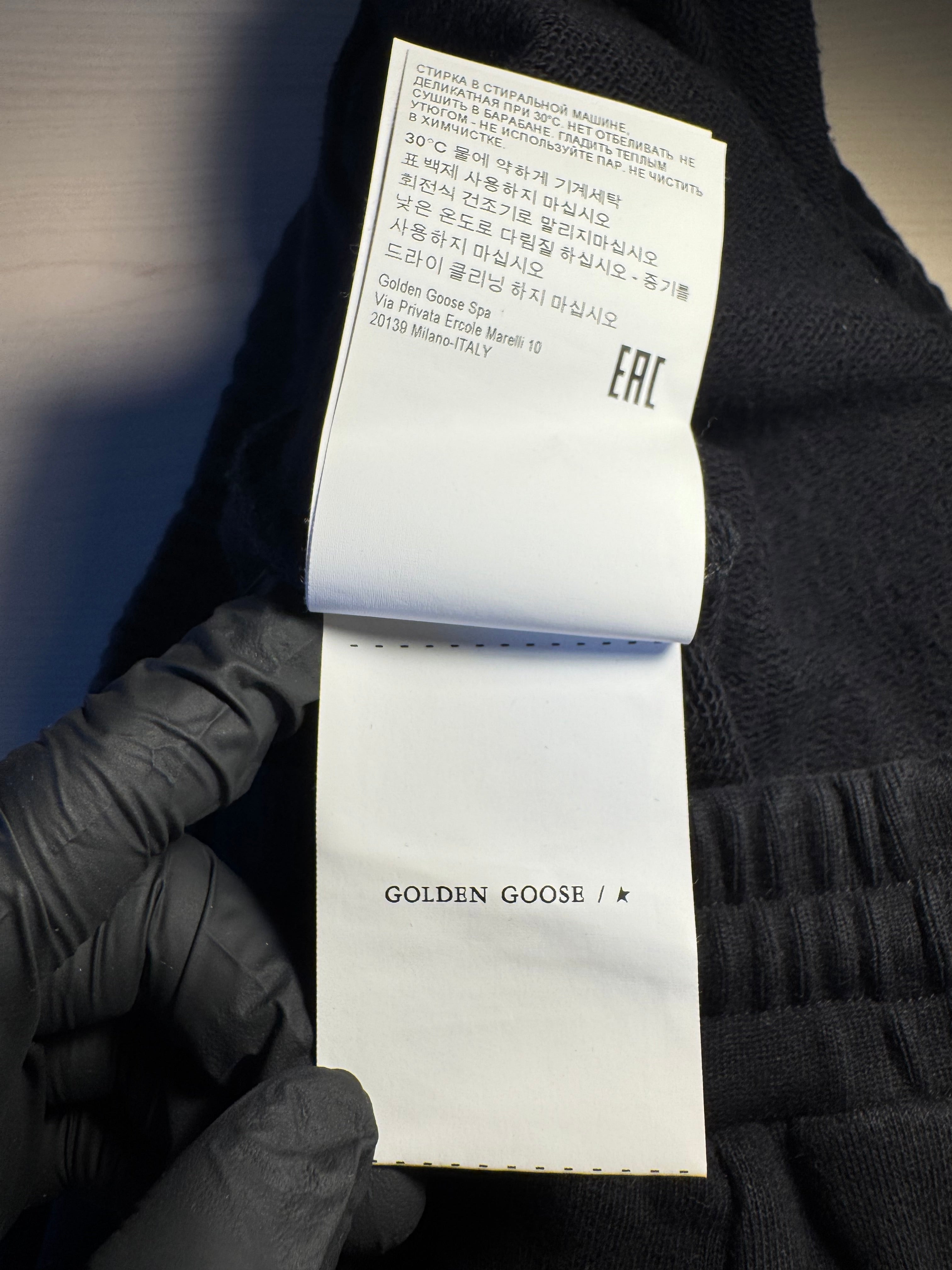 Pantaloncini Golden Goose neri stelle bianche